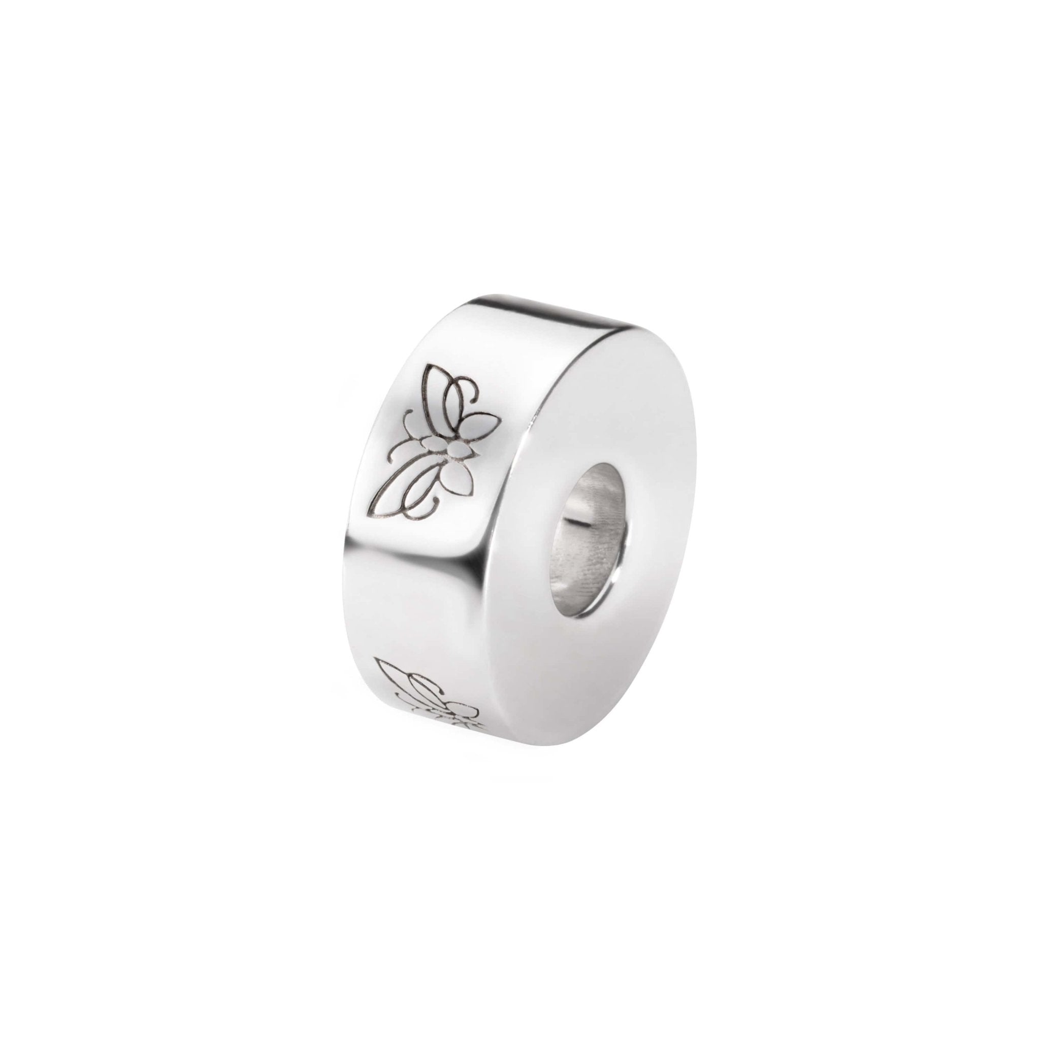 EverWith™ Self-fill Round Butterfly Memorial Ashes Charm Bead - EverWith Memorial Jewellery - Trade