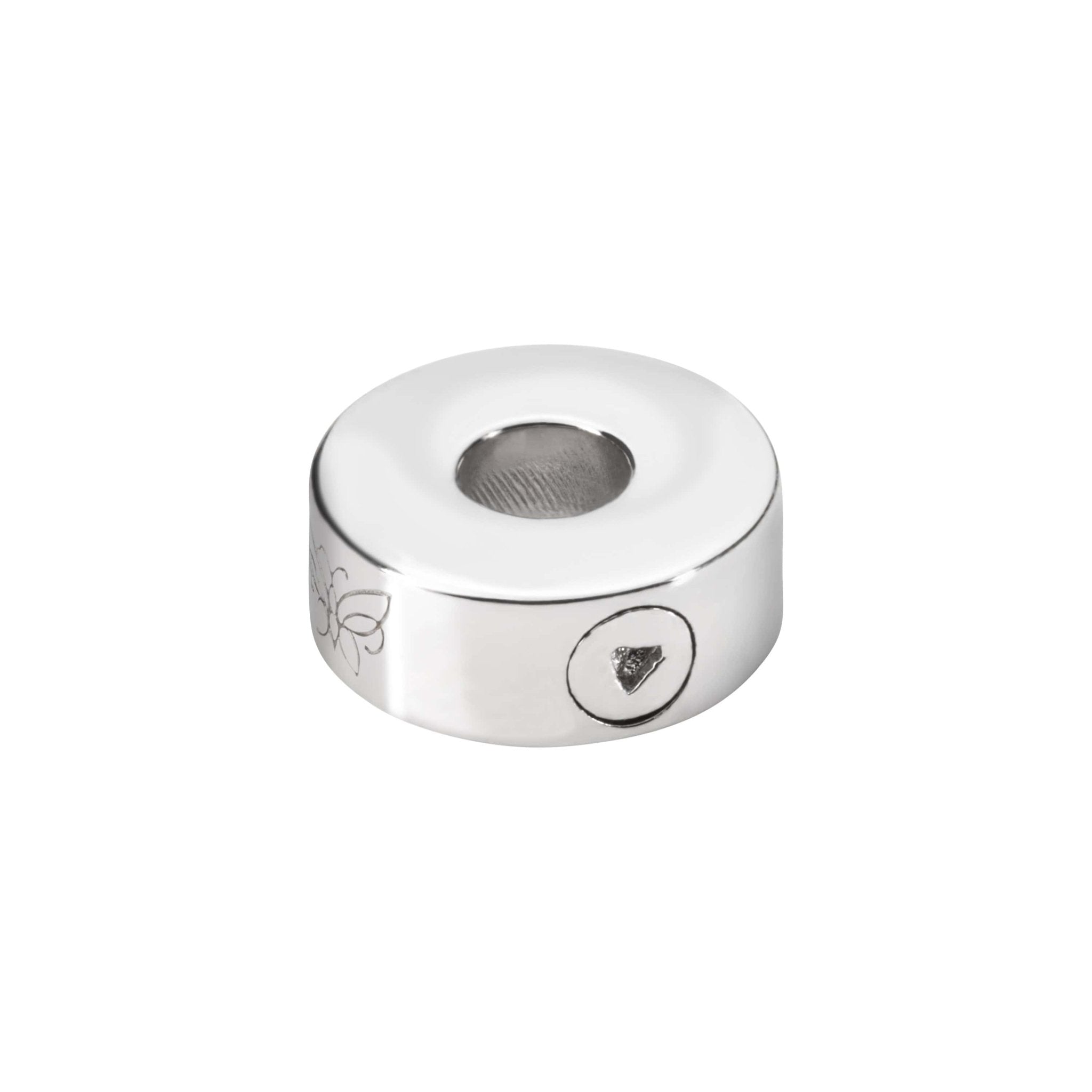 EverWith™ Self-fill Round Butterfly Memorial Ashes Charm Bead - EverWith Memorial Jewellery - Trade
