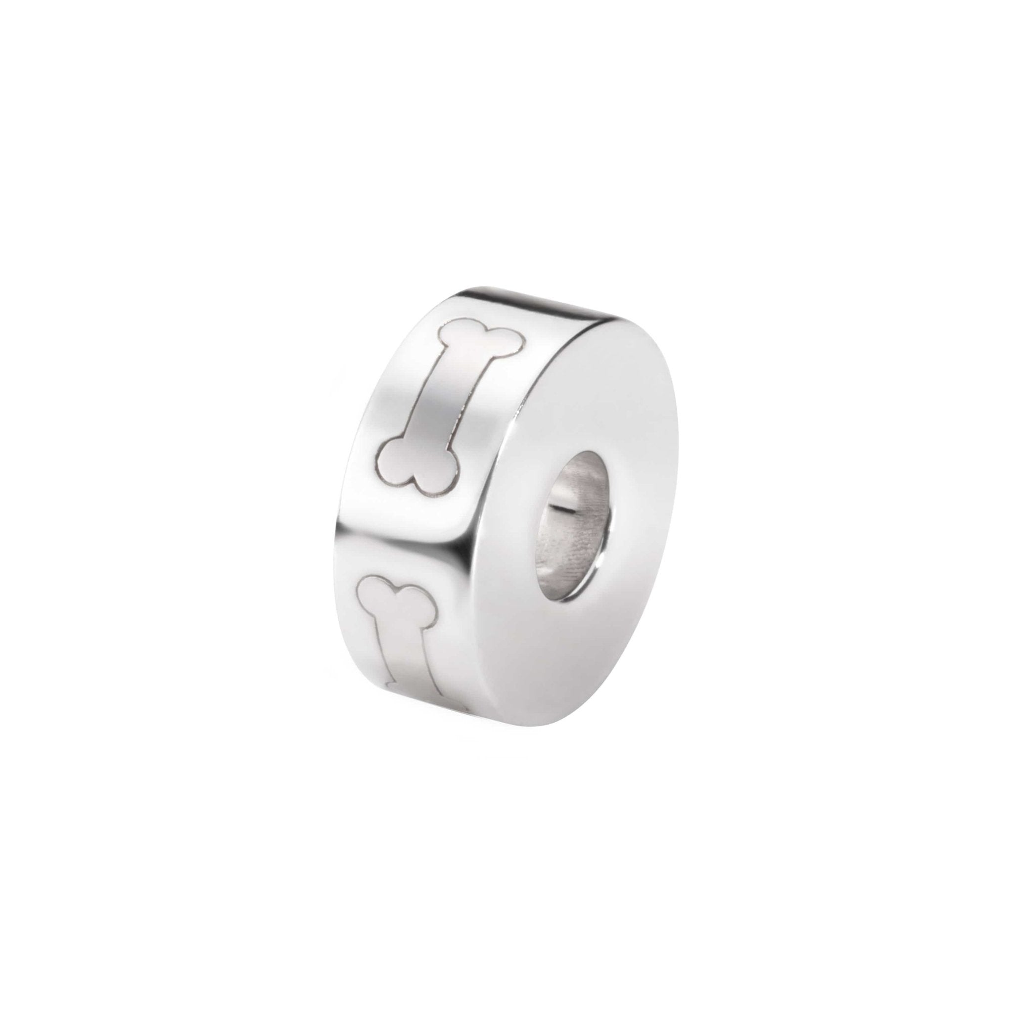 EverWith™ Self-fill Round Dog Bone Memorial Ashes Charm Bead - EverWith Memorial Jewellery - Trade