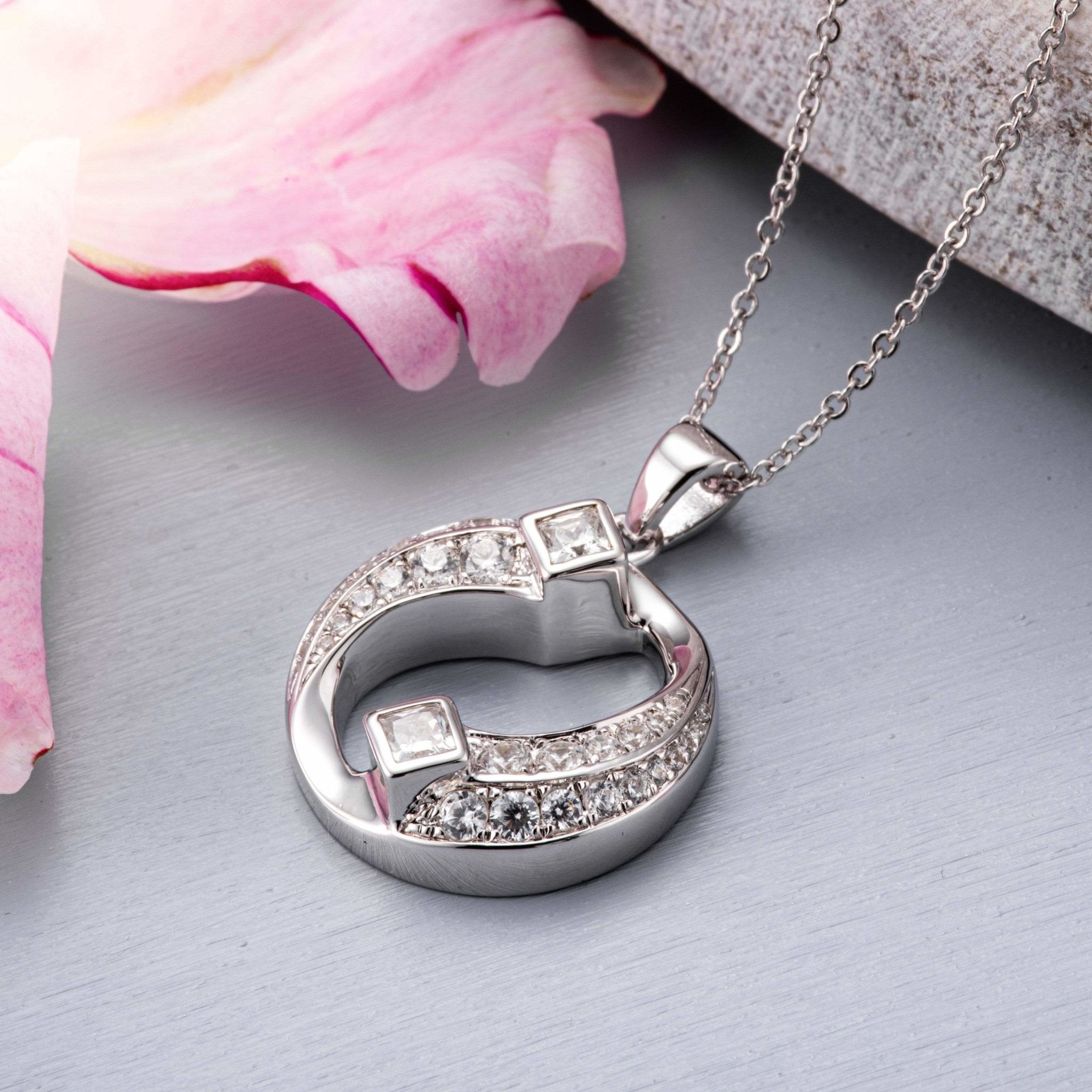 EverWith™ Self-fill Yin Yang Dual Chamber Memorial Ashes Pendant with Crystals - EverWith Memorial Jewellery - Trade