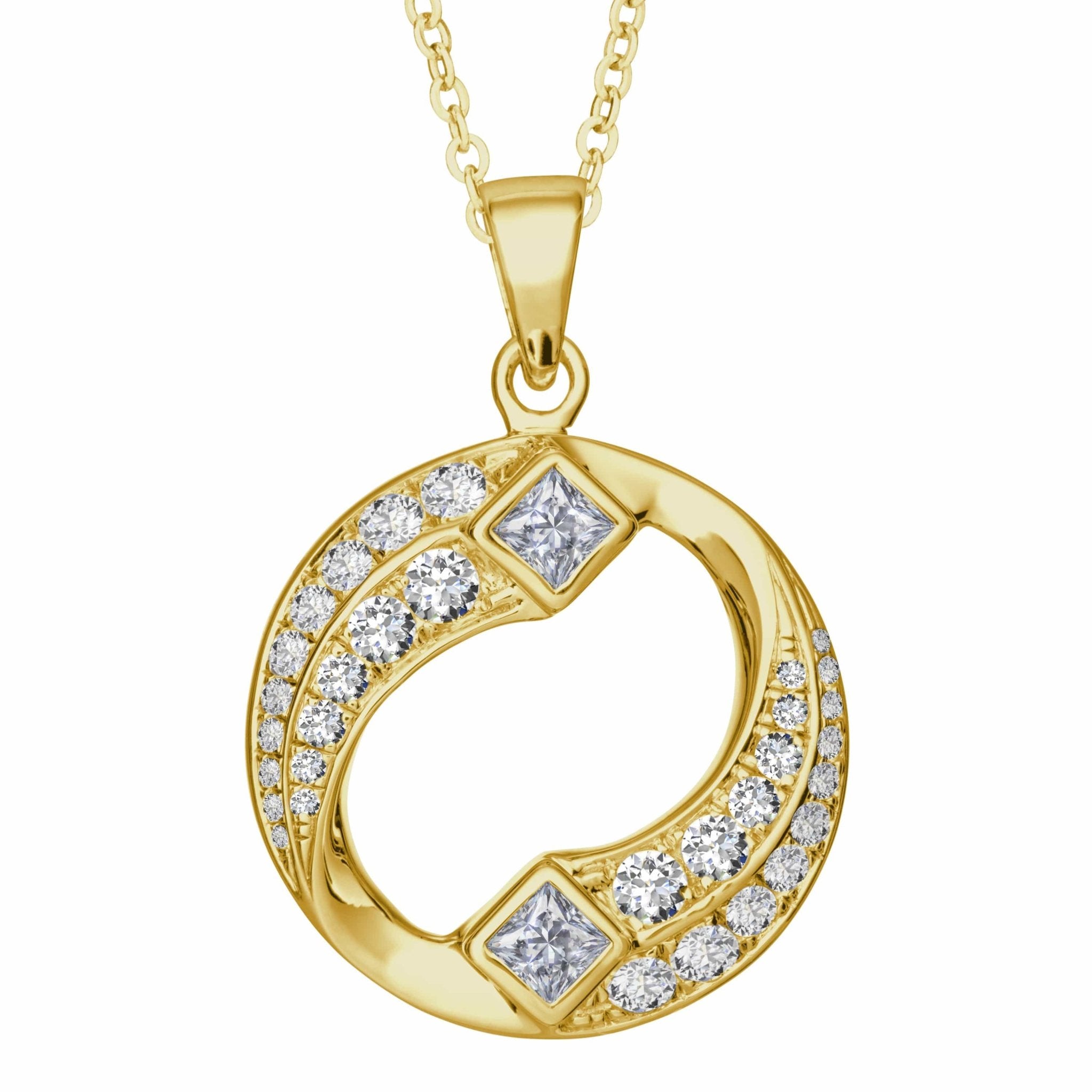 EverWith™ Self-fill Yin Yang Dual Chamber Memorial Ashes Pendant with Crystals - EverWith Memorial Jewellery - Trade