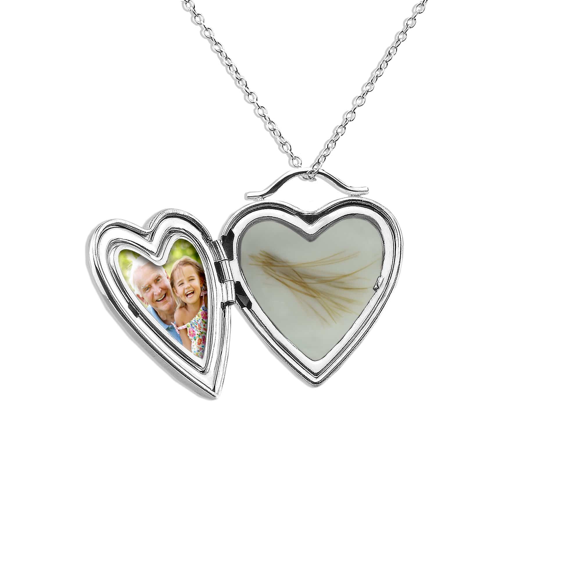 EverWith™ Shining Star Heart Shaped Sterling Silver Memorial Ashes Locket - EverWith Memorial Jewellery - Trade