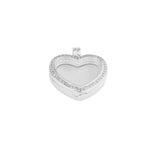 EverWith™ Small Heart Glass Locket Sterling Silver Memorial Ashes Locket With Swarovski Crystals - EverWith Memorial Jewellery - Trade