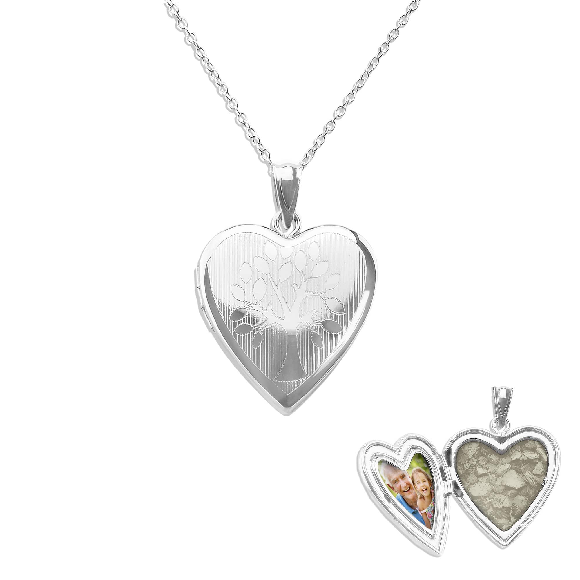 EverWith™ Tree of Life Heart Shaped Sterling Silver Memorial Ashes Locket - EverWith Memorial Jewellery - Trade