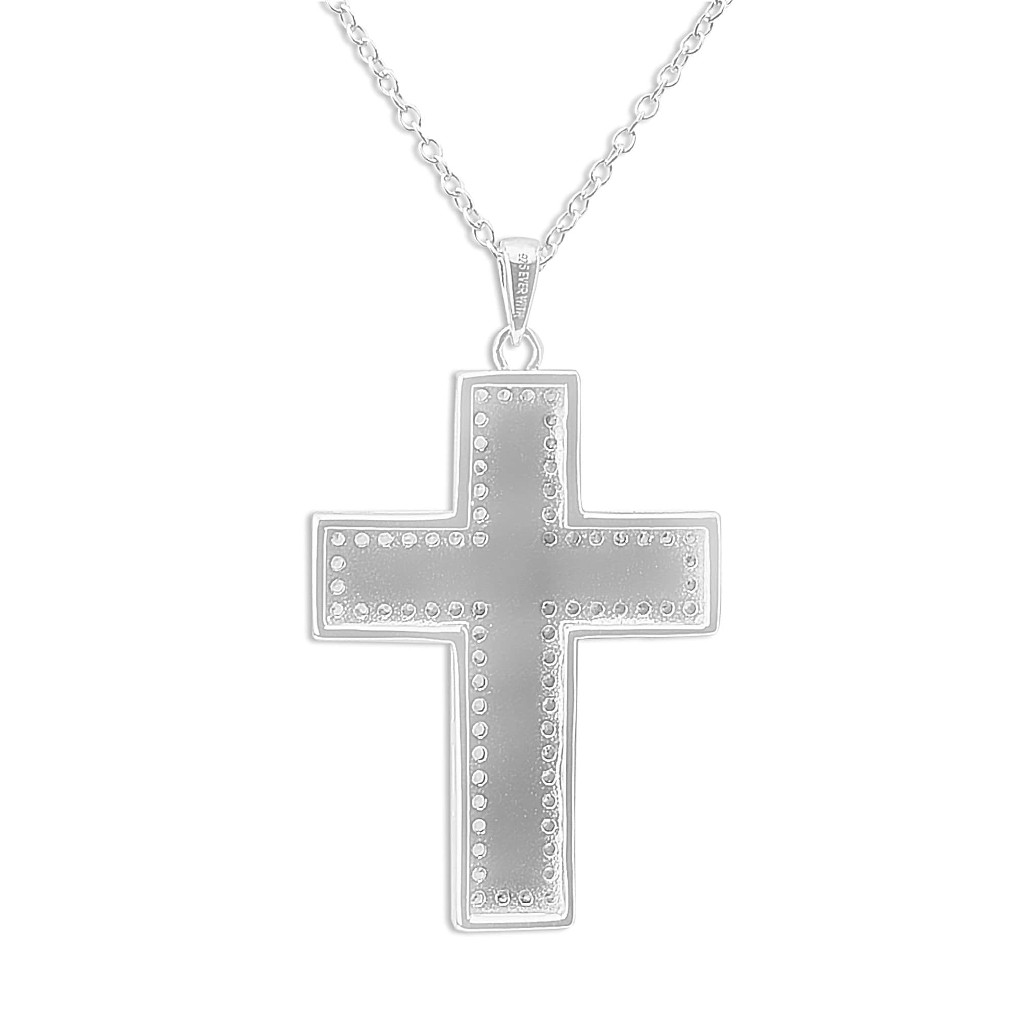 EverWith™ Unisex Cross Memorial Ashes Pendant with Swarovski Crystals - EverWith Memorial Jewellery - Trade