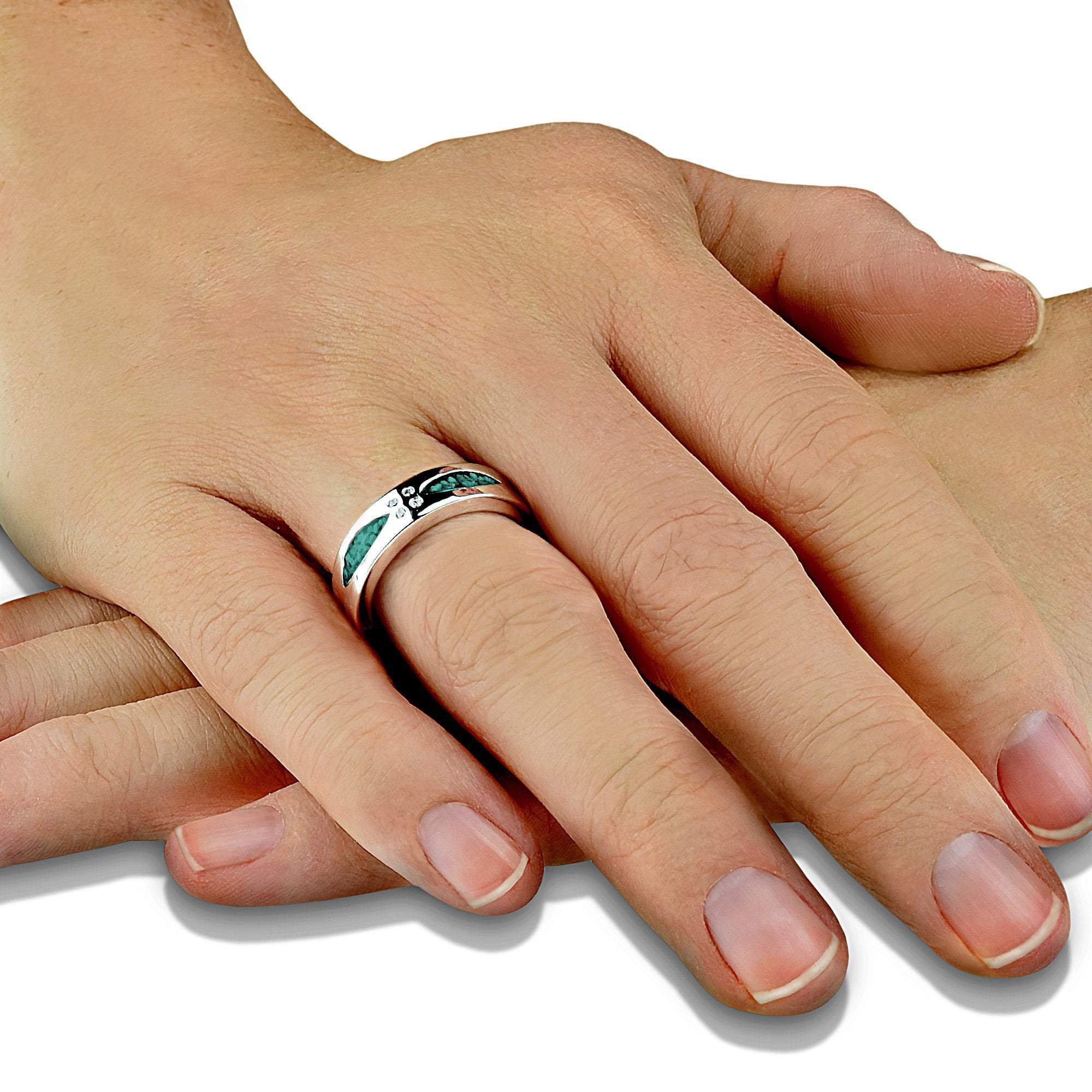 EverWith™ Unisex Four Together Memorial Ashes Ring with Swarovski Crystals - EverWith Memorial Jewellery - Trade