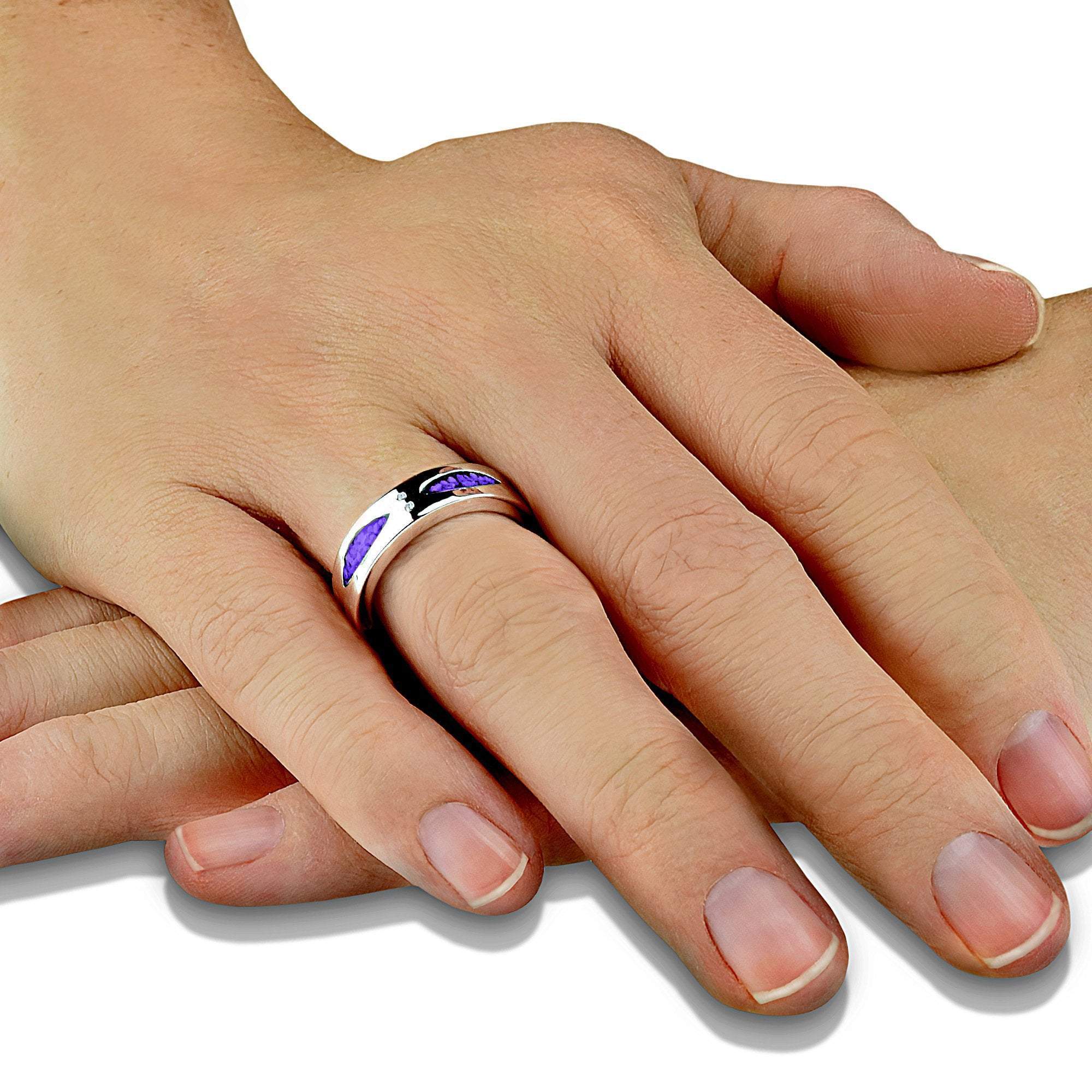 EverWith™ Unisex Three Together Memorial Ashes Ring with Swarovski Crystals - EverWith Memorial Jewellery - Trade