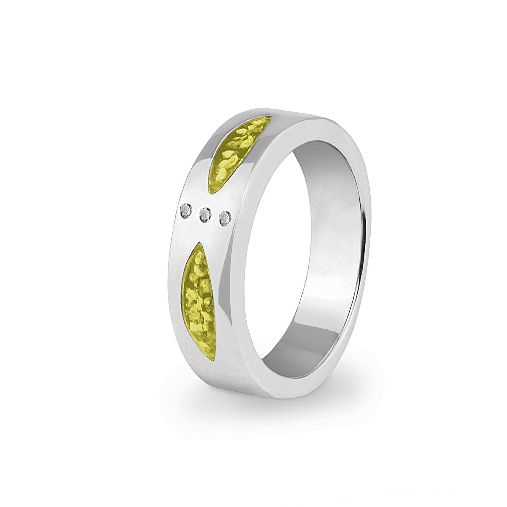 EverWith™ Unisex Three Together Memorial Ashes Ring with Swarovski Crystals - EverWith Memorial Jewellery - Trade