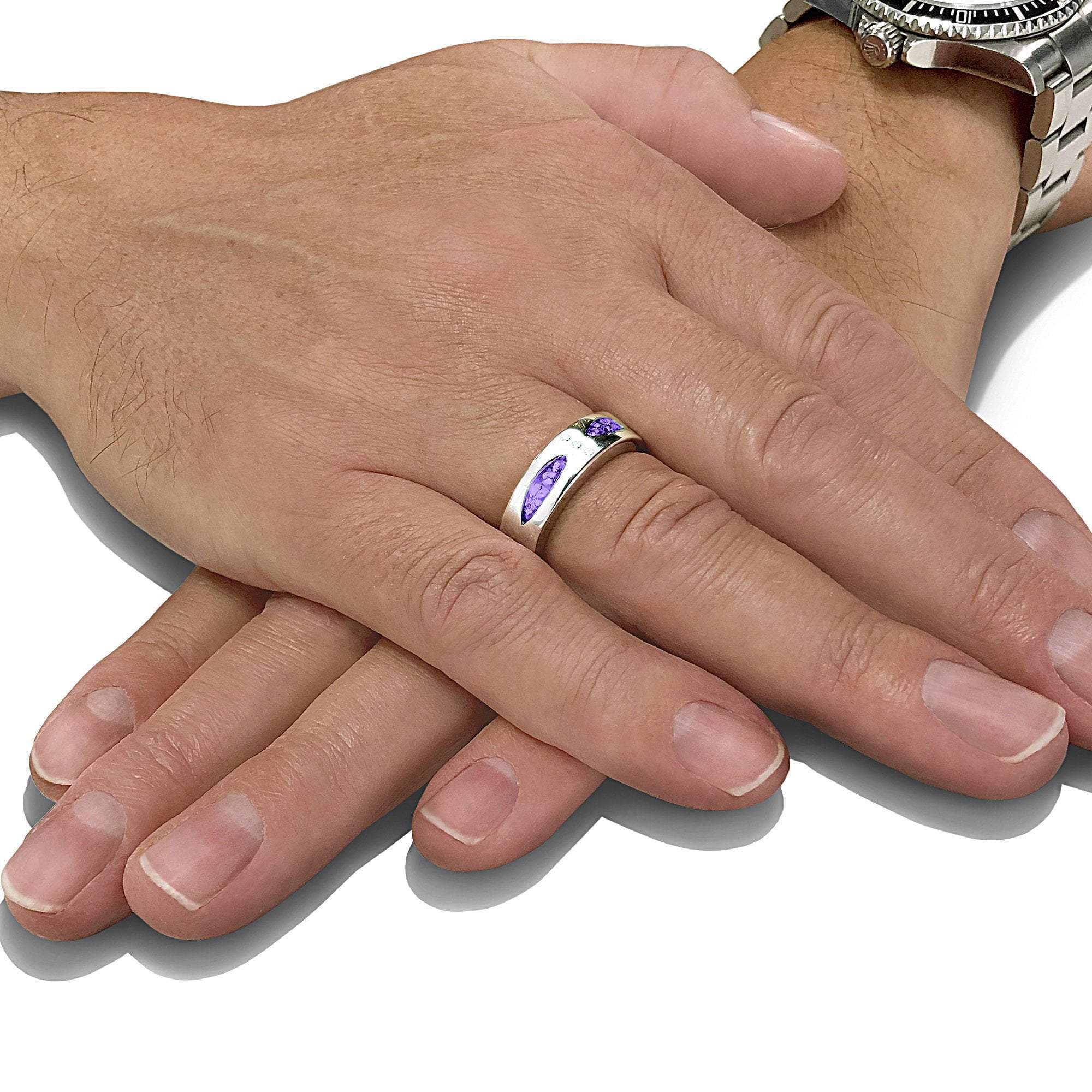EverWith™ Unisex Three Together Memorial Ashes Ring with Swarovski Crystals - EverWith Memorial Jewellery - Trade