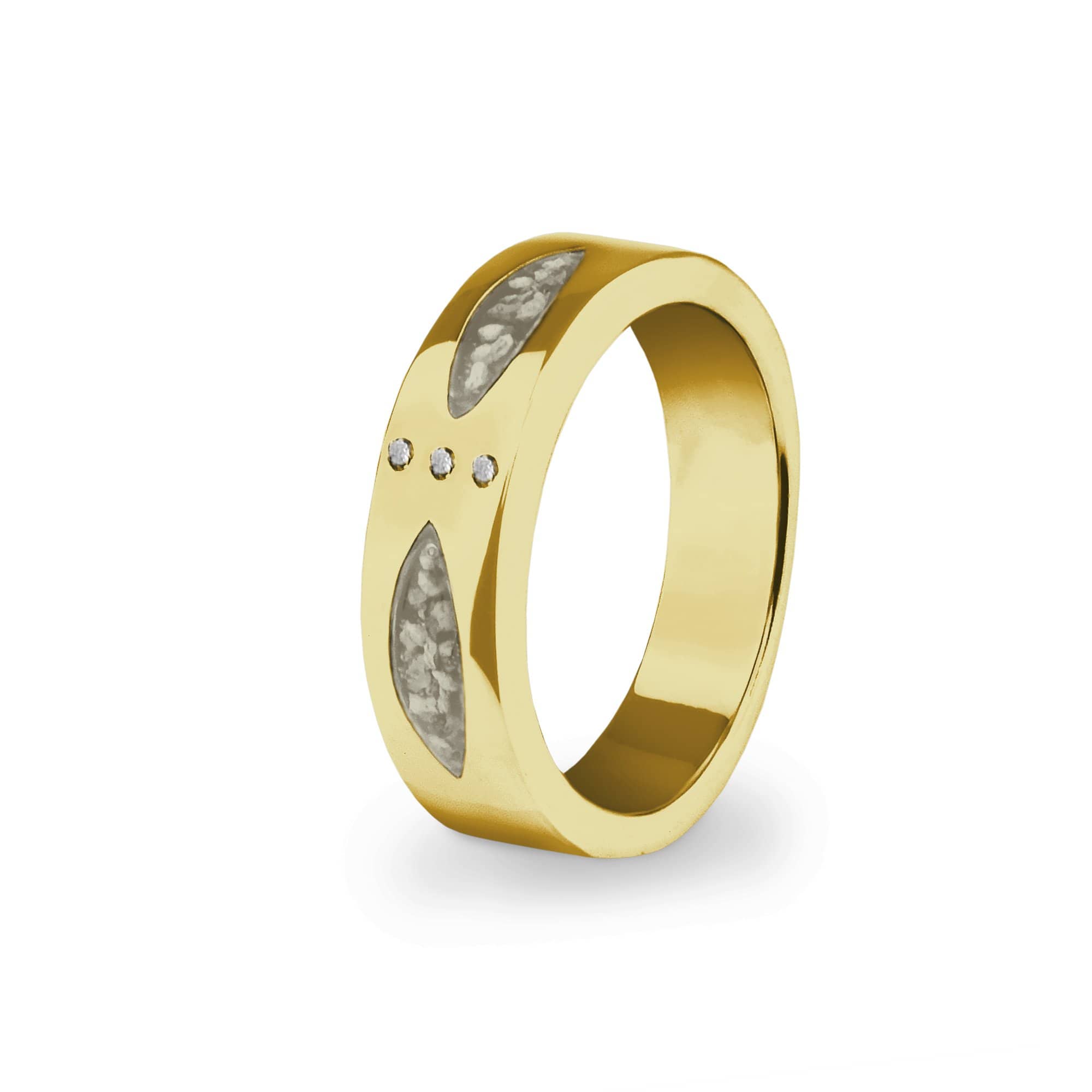 EverWith™ Unisex Three Together Memorial Ashes Ring with Swarovski Crystals - EverWith Memorial Jewellery - Trade