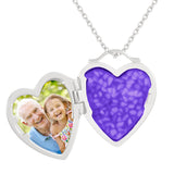 EverWith Shining Star Heart Shaped Sterling Silver Memorial Ashes Locket