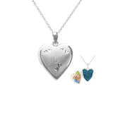 EverWith Mum Heart Shaped Sterling Silver Memorial Ashes Locket