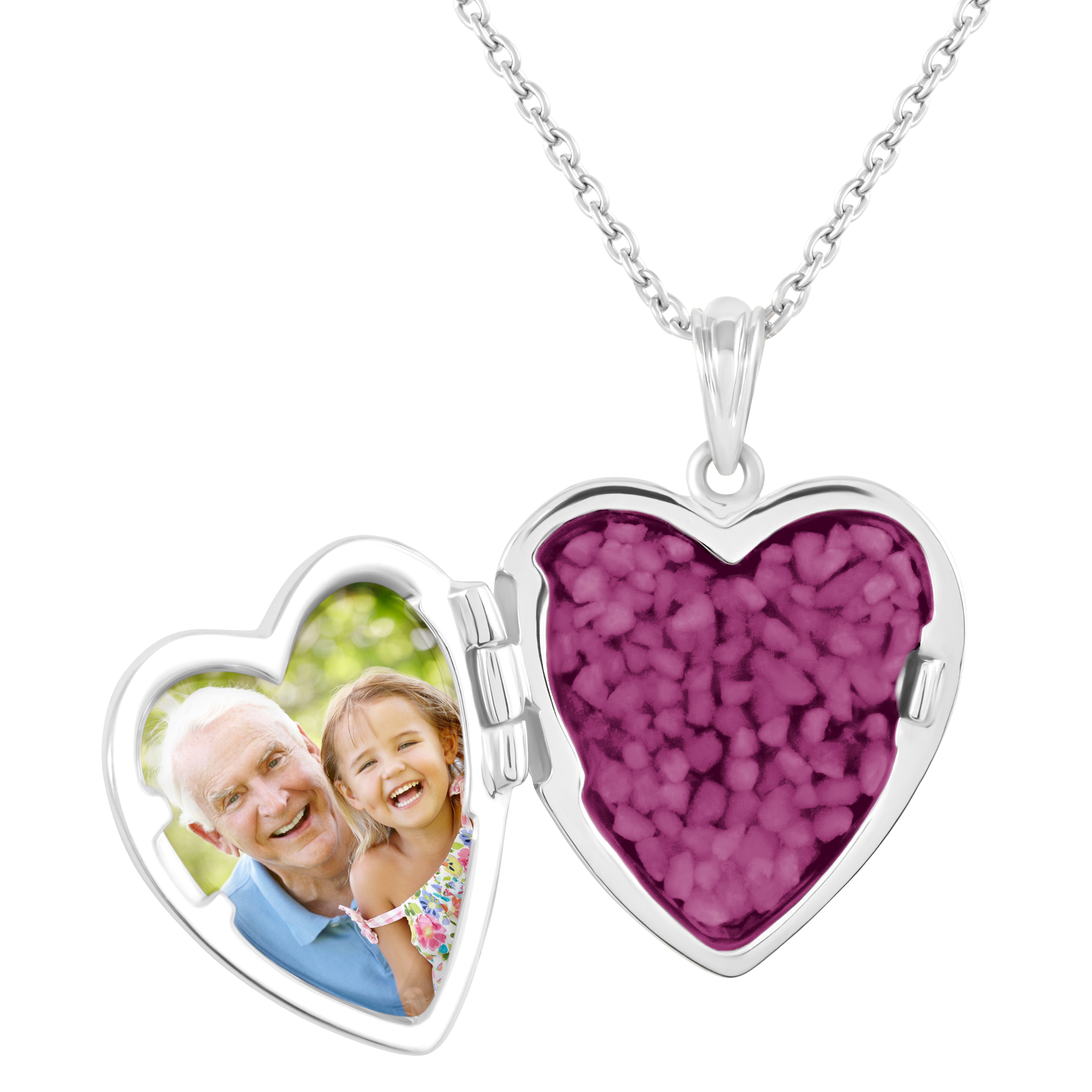 EverWith Mum Heart Shaped Sterling Silver Memorial Ashes Locket
