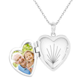EverWith Paw Print Heart Shaped Sterling Silver Memorial Ashes Locket