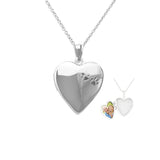 EverWith Paw Print Heart Shaped Sterling Silver Memorial Ashes Locket