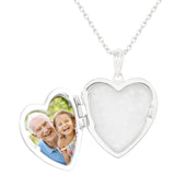 EverWith Paw Print Heart Shaped Sterling Silver Memorial Ashes Locket