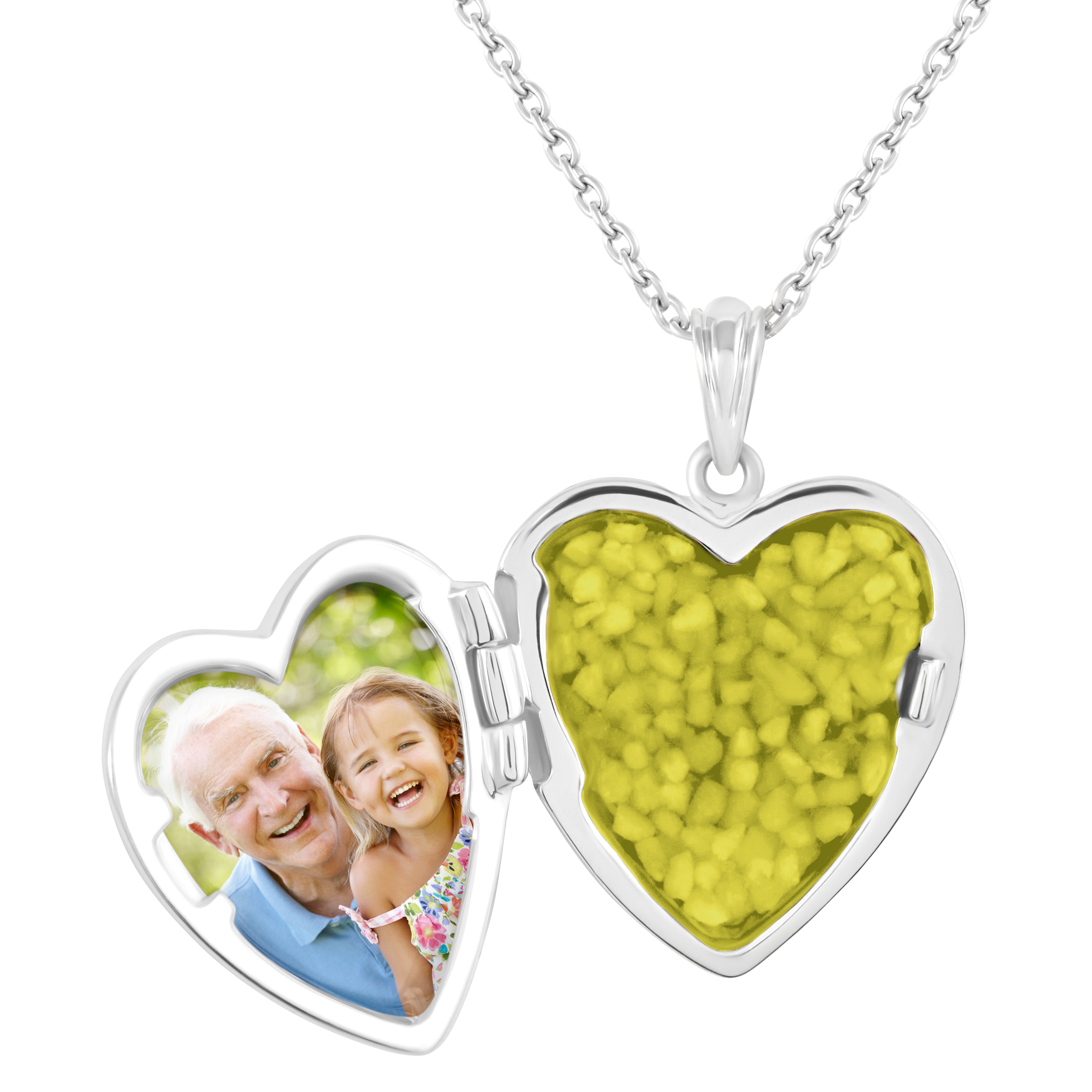 EverWith Paw Print Heart Shaped Sterling Silver Memorial Ashes Locket