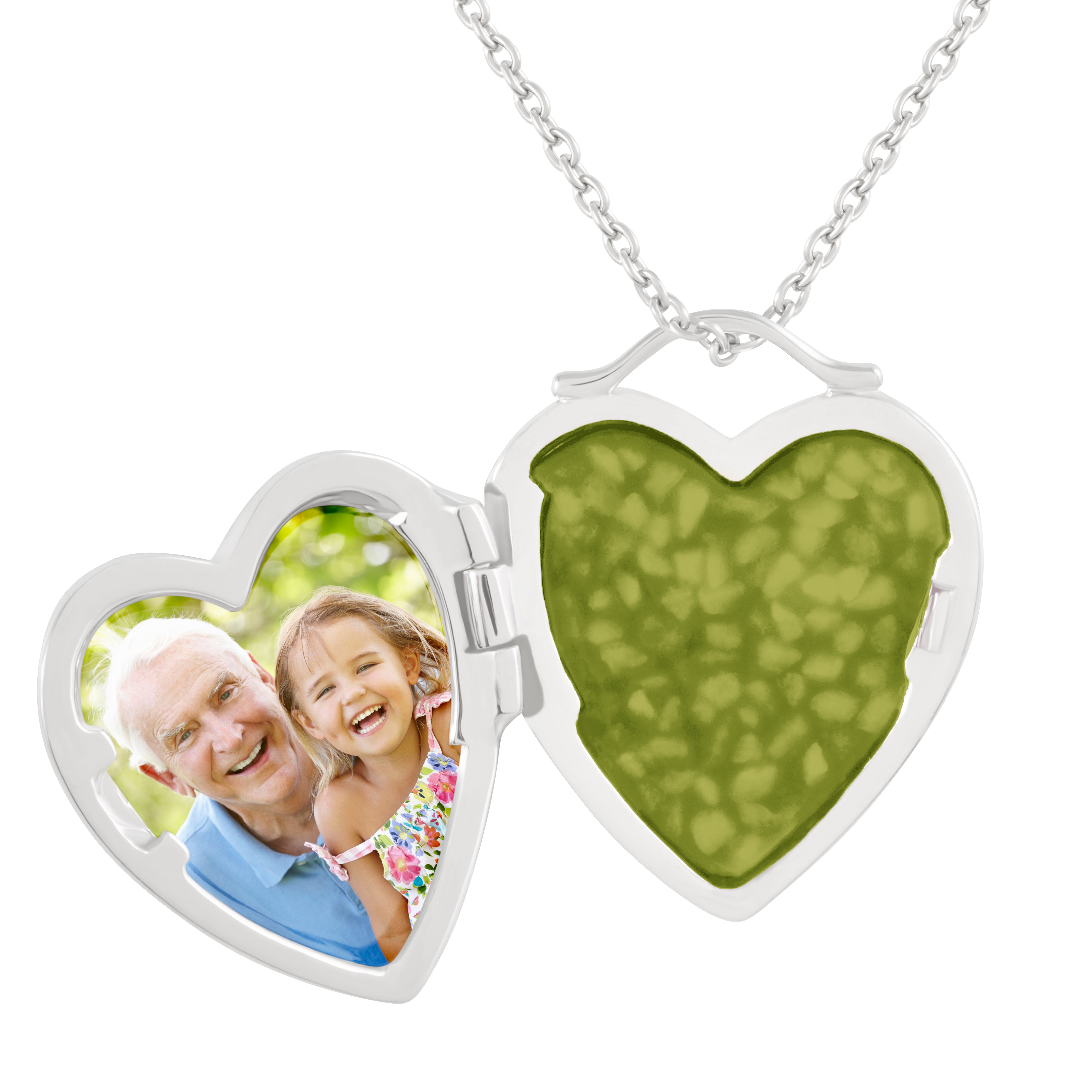 EverWith Always On My Mind Heart Shaped Sterling Silver Memorial Ashes Locket