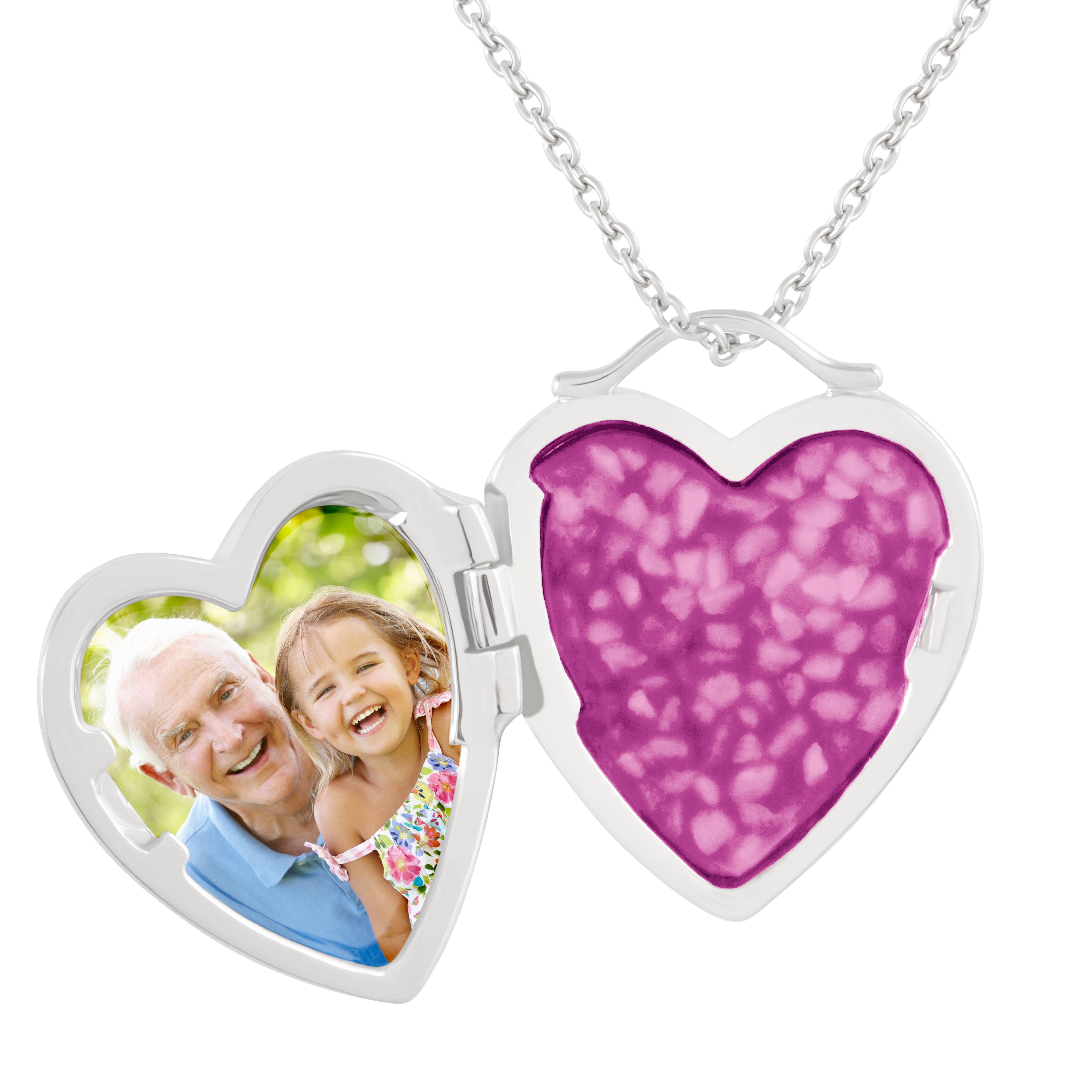 EverWith Always On My Mind Heart Shaped Sterling Silver Memorial Ashes Locket