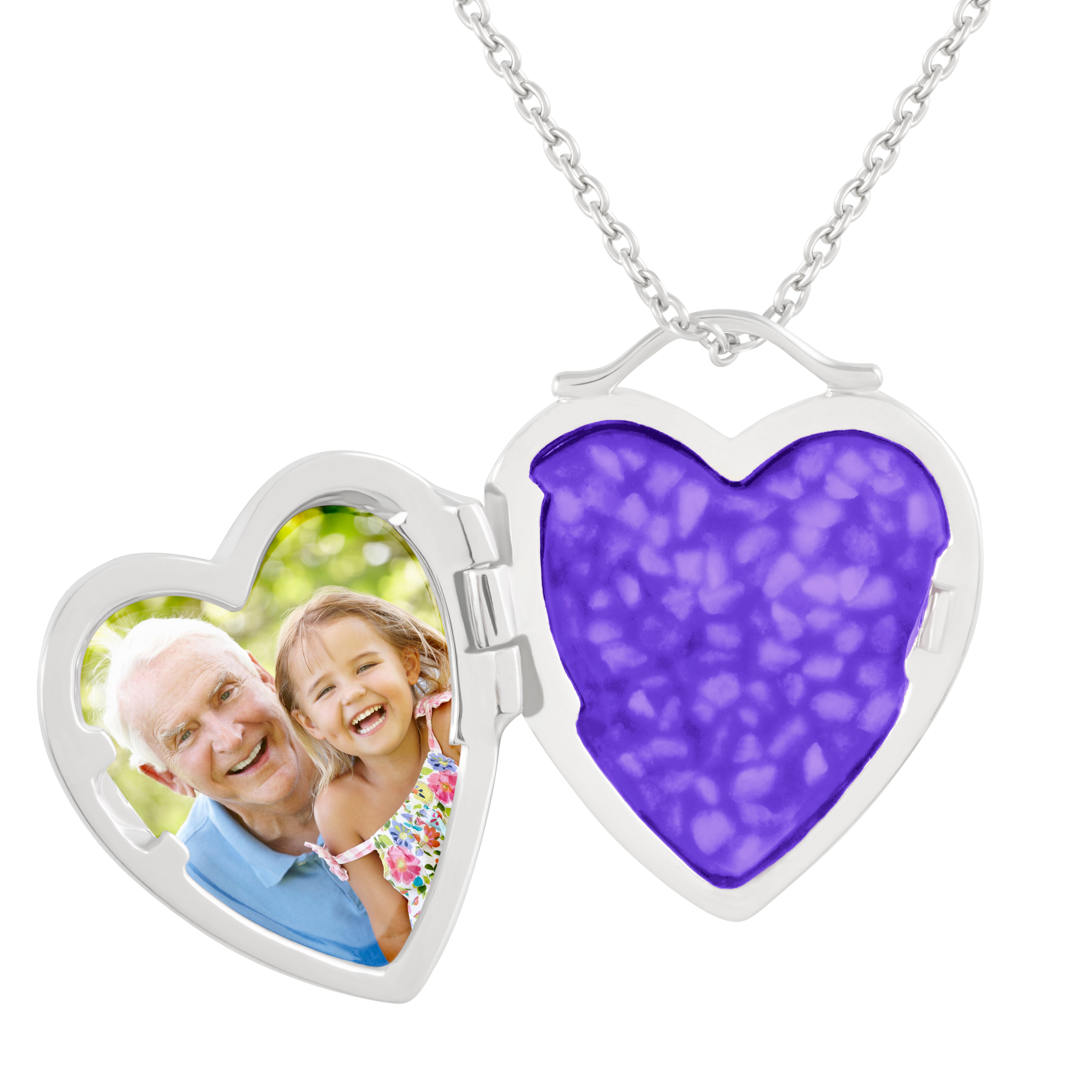 EverWith Always On My Mind Heart Shaped Sterling Silver Memorial Ashes Locket