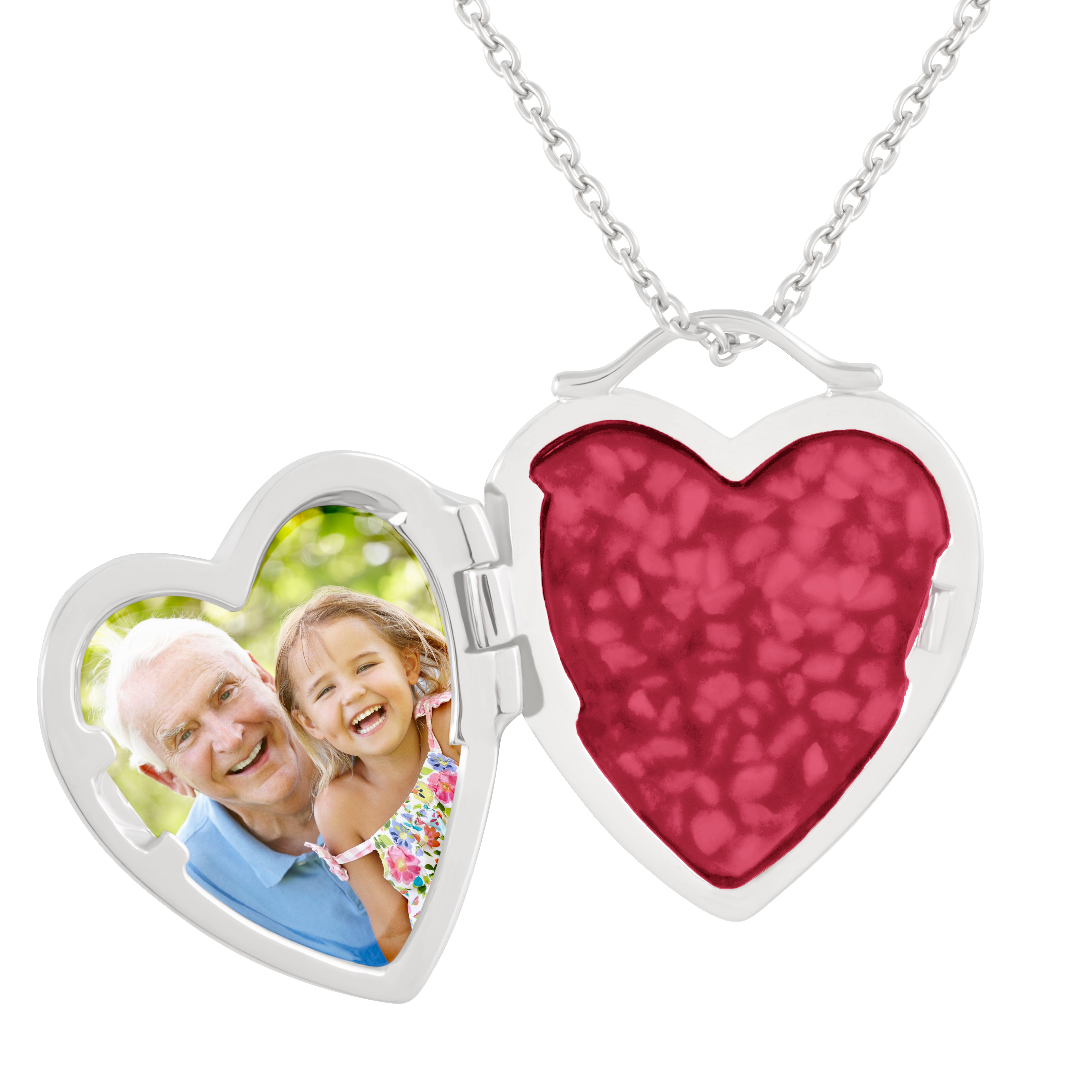 EverWith Always On My Mind Heart Shaped Sterling Silver Memorial Ashes Locket