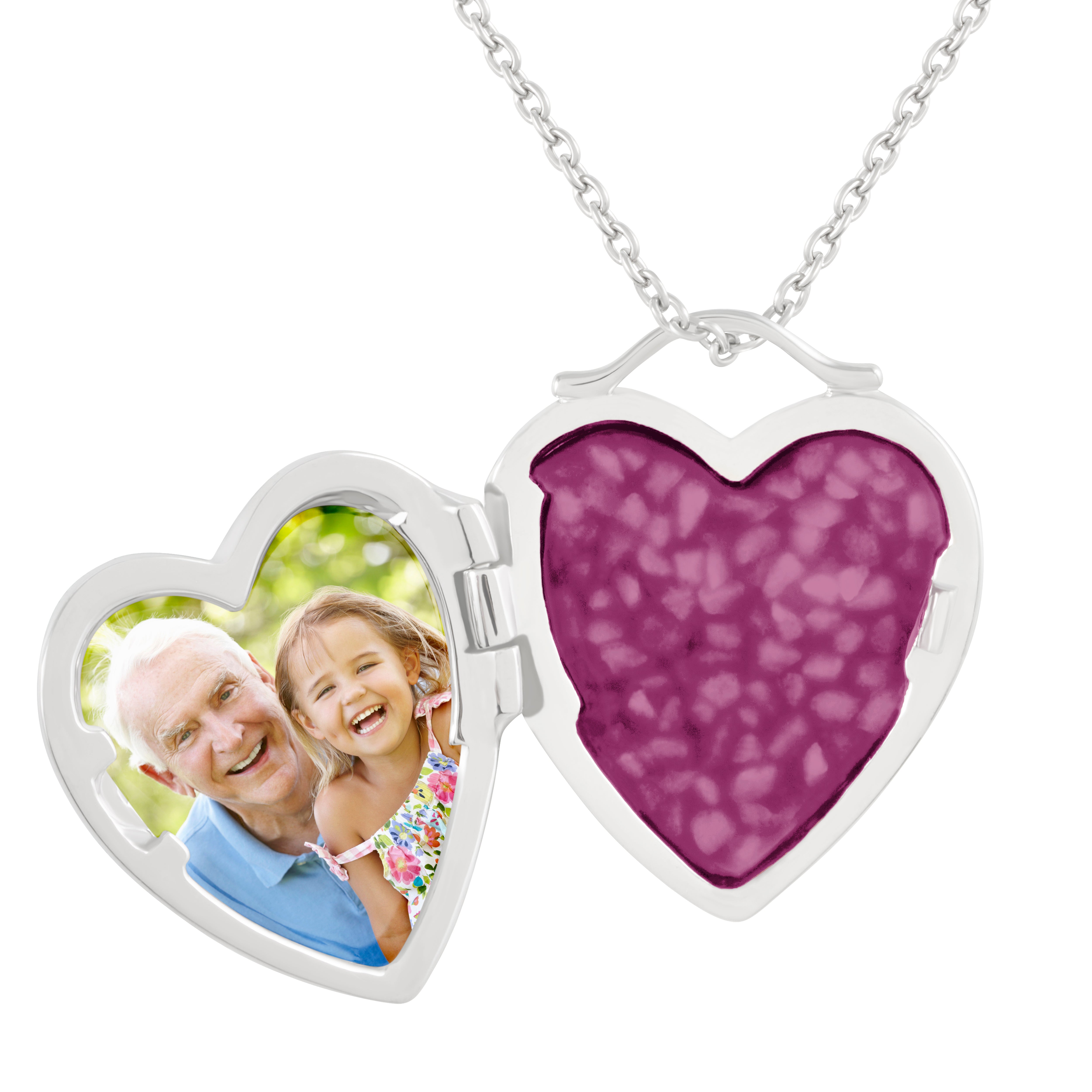 EverWith Always On My Mind Heart Shaped Sterling Silver Memorial Ashes Locket