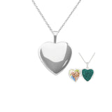 EverWith Small Heart Shaped Sterling Silver Memorial Ashes Locket