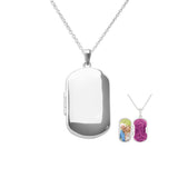 EverWith Large Rounded Rectangle Shaped Sterling Silver Memorial Ashes Locket