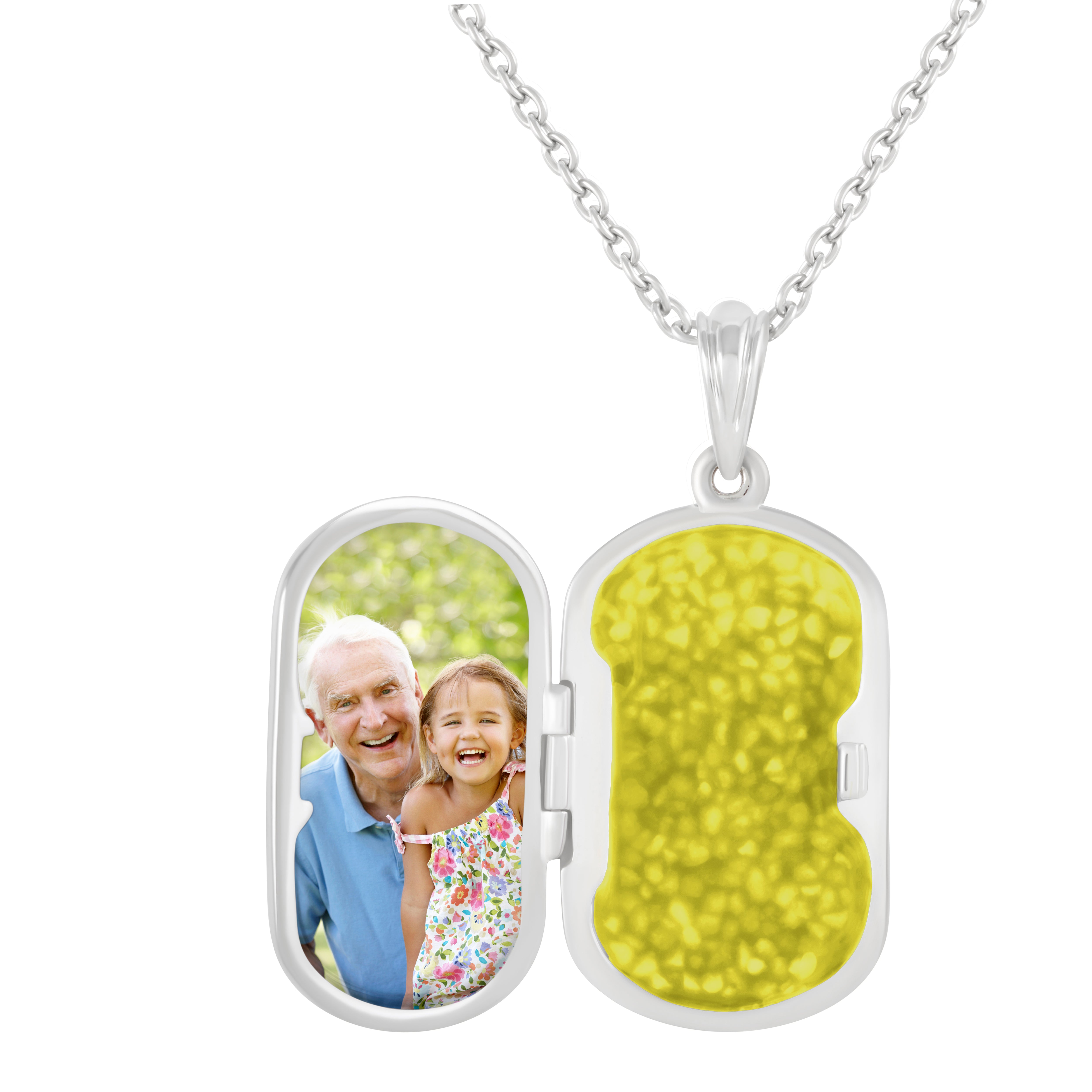EverWith Large Rounded Rectangle Shaped Sterling Silver Memorial Ashes Locket