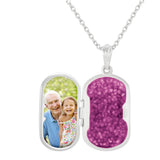 EverWith Large Rounded Rectangle Shaped Sterling Silver Memorial Ashes Locket