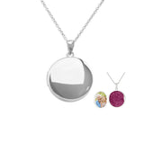 EverWith Circular Shaped Sterling Silver Memorial Ashes Locket