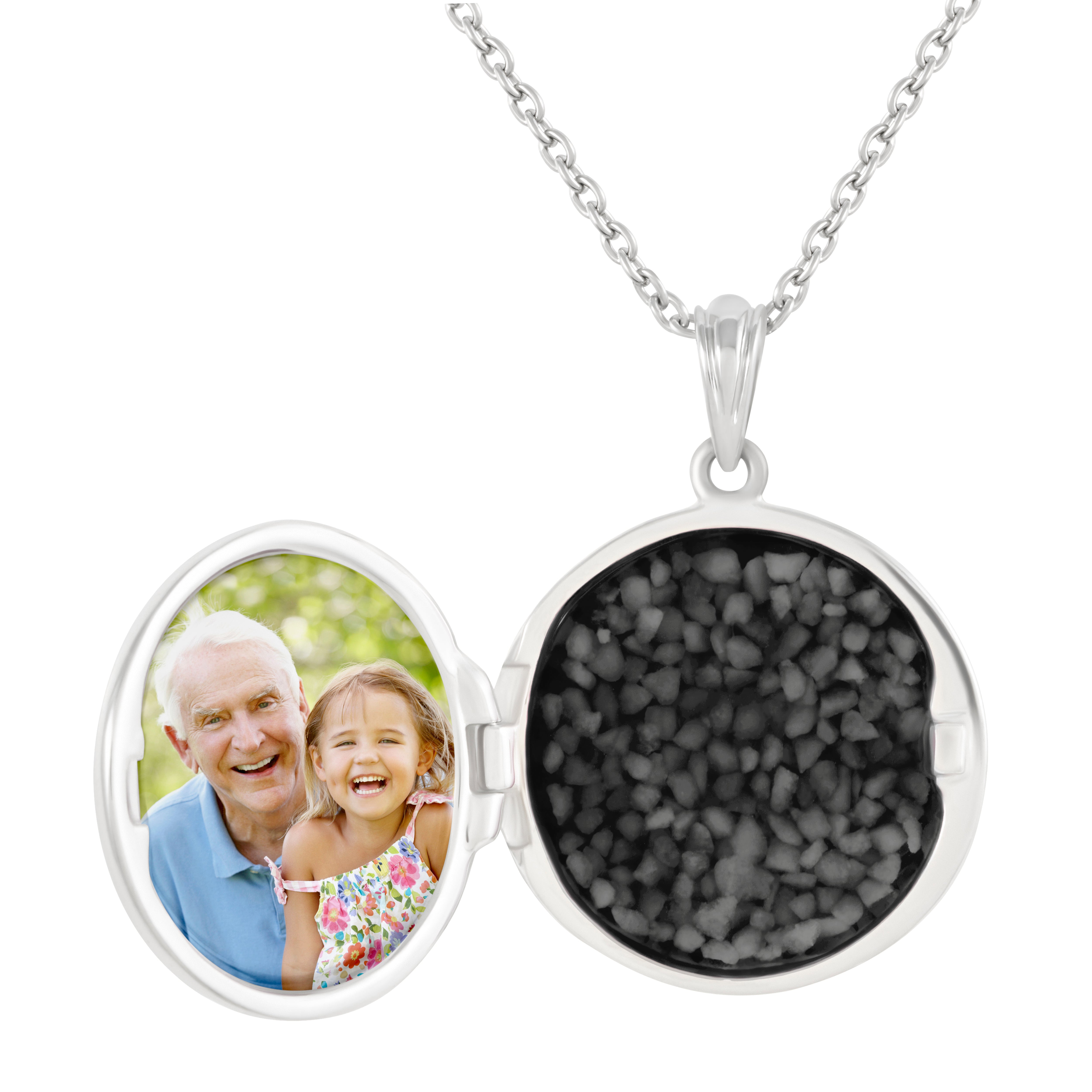 EverWith Circular Shaped Sterling Silver Memorial Ashes Locket