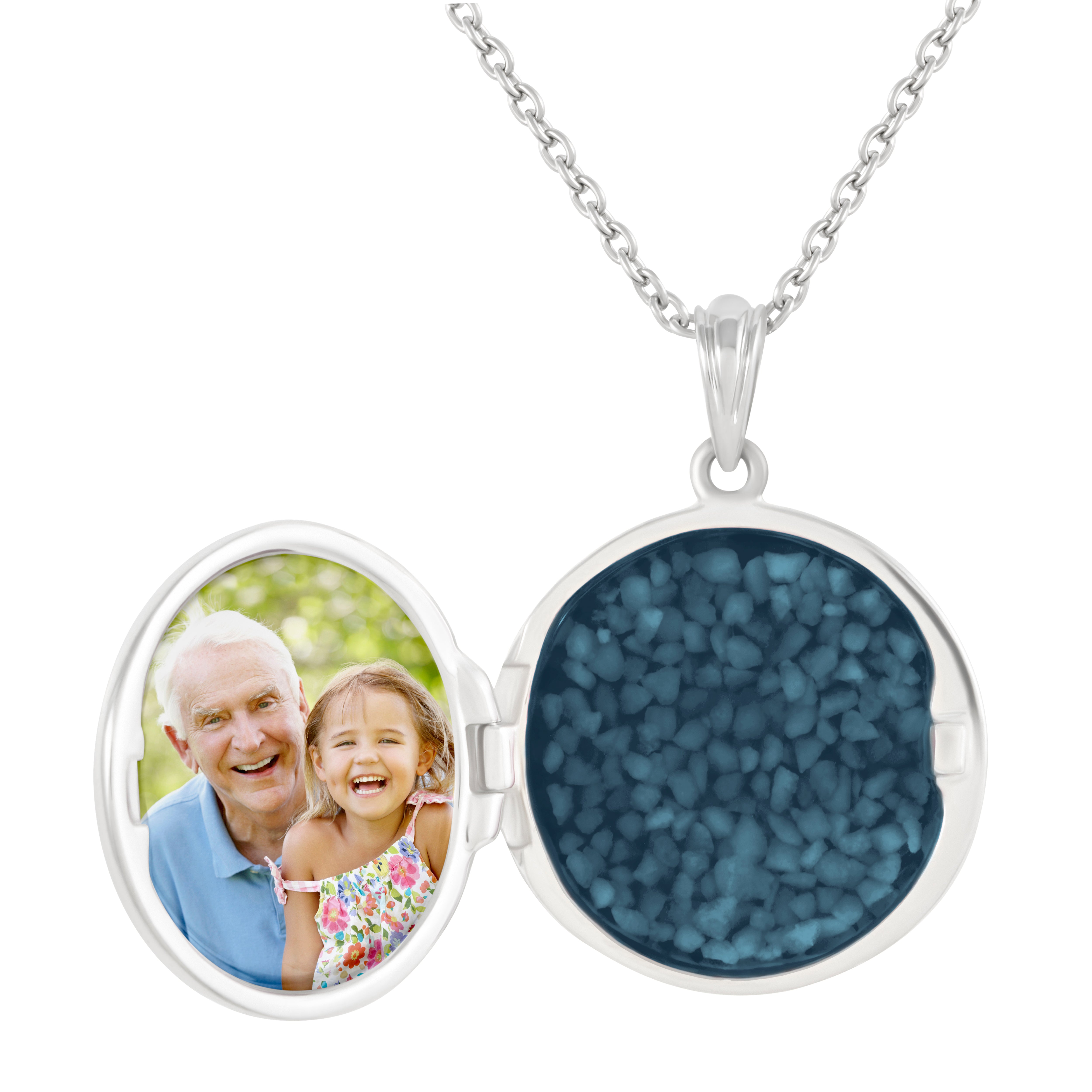EverWith Circular Shaped Sterling Silver Memorial Ashes Locket
