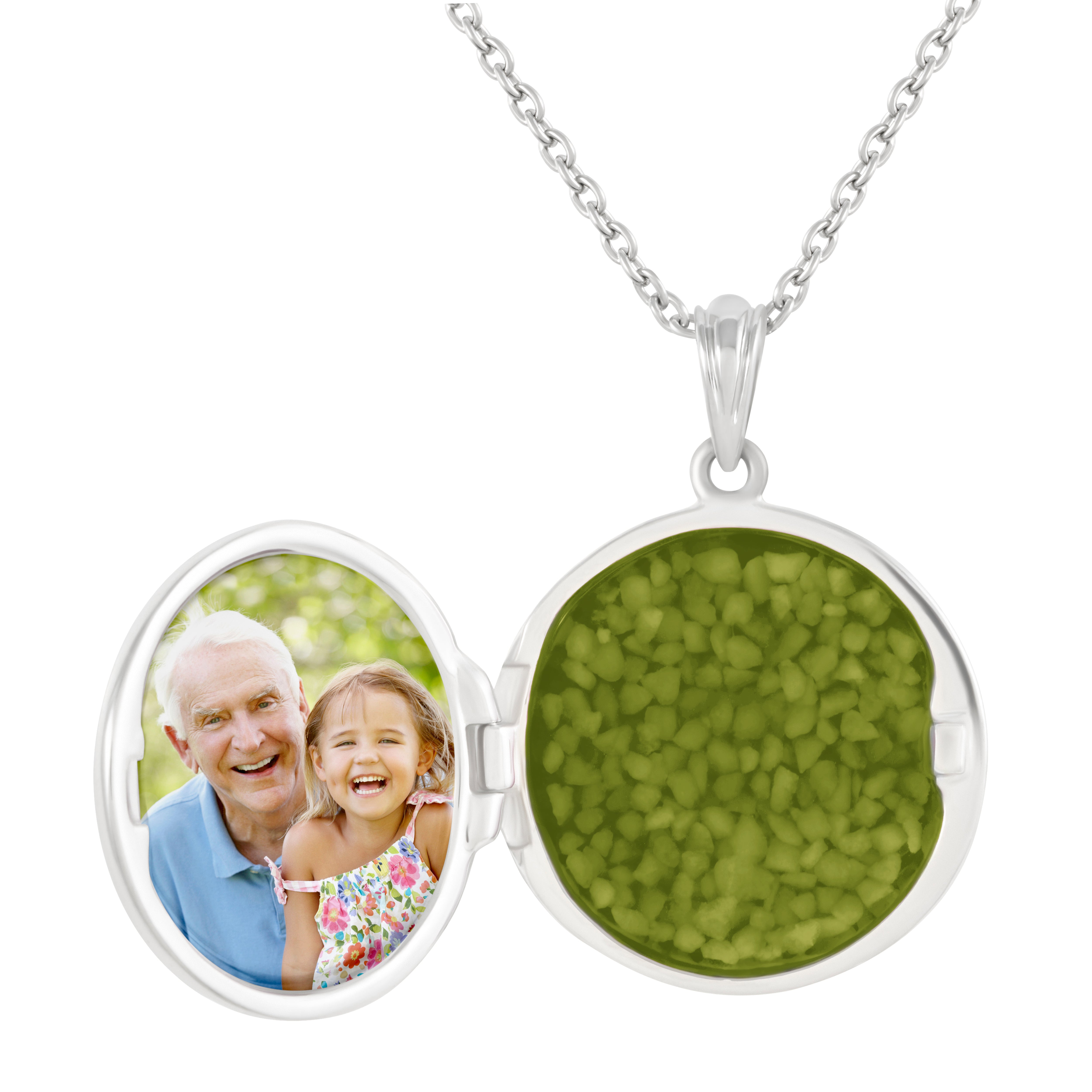EverWith Circular Shaped Sterling Silver Memorial Ashes Locket