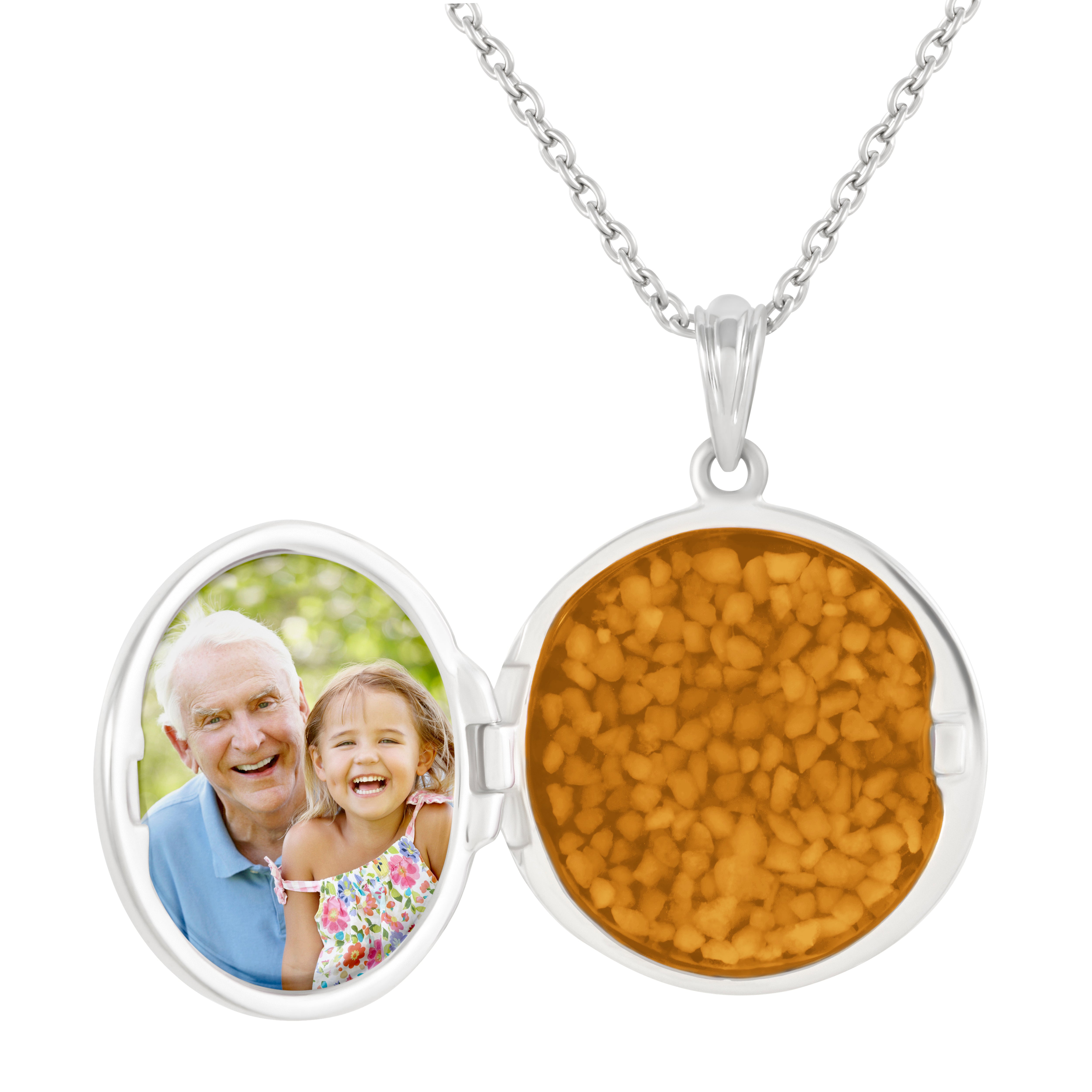 EverWith Circular Shaped Sterling Silver Memorial Ashes Locket