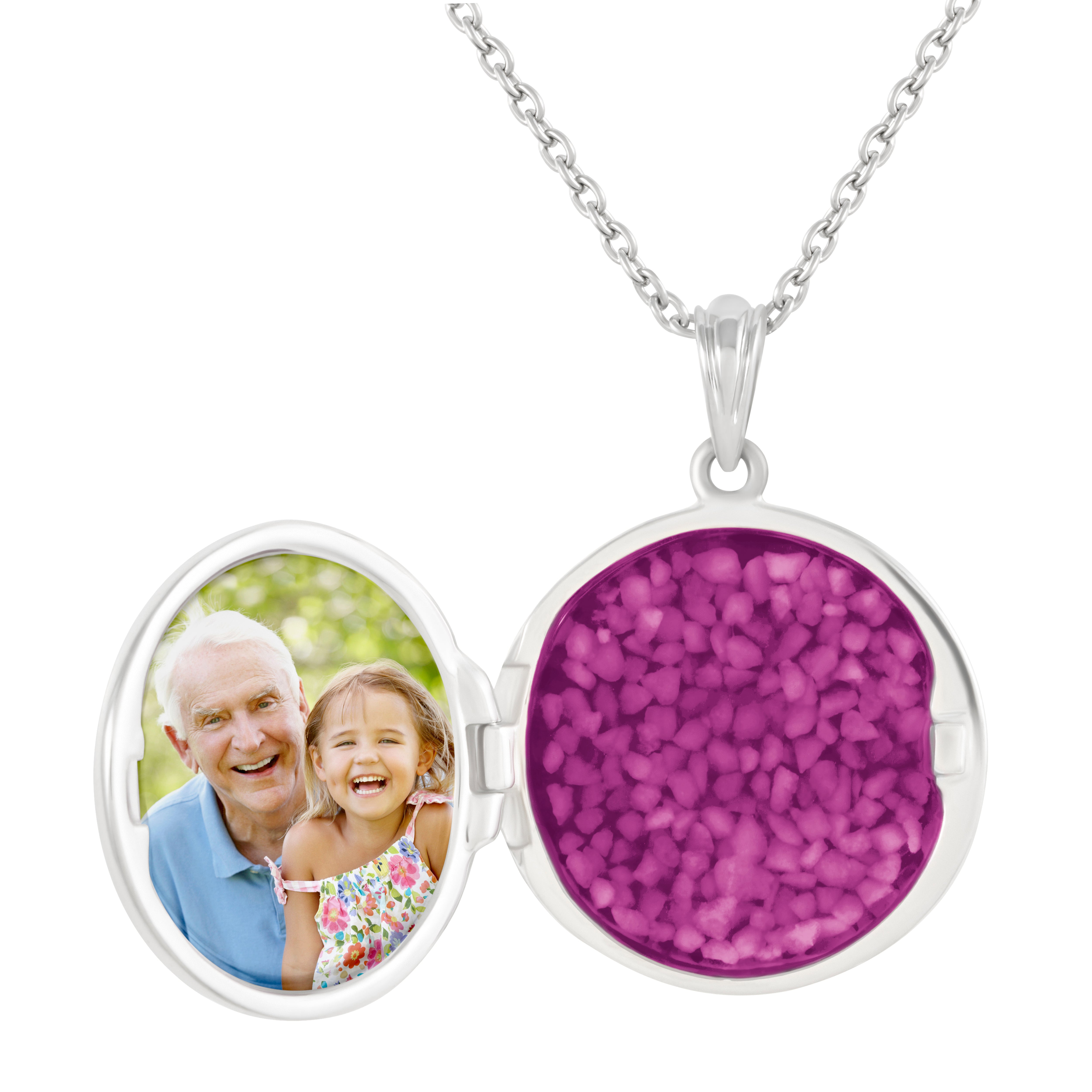 EverWith Circular Shaped Sterling Silver Memorial Ashes Locket