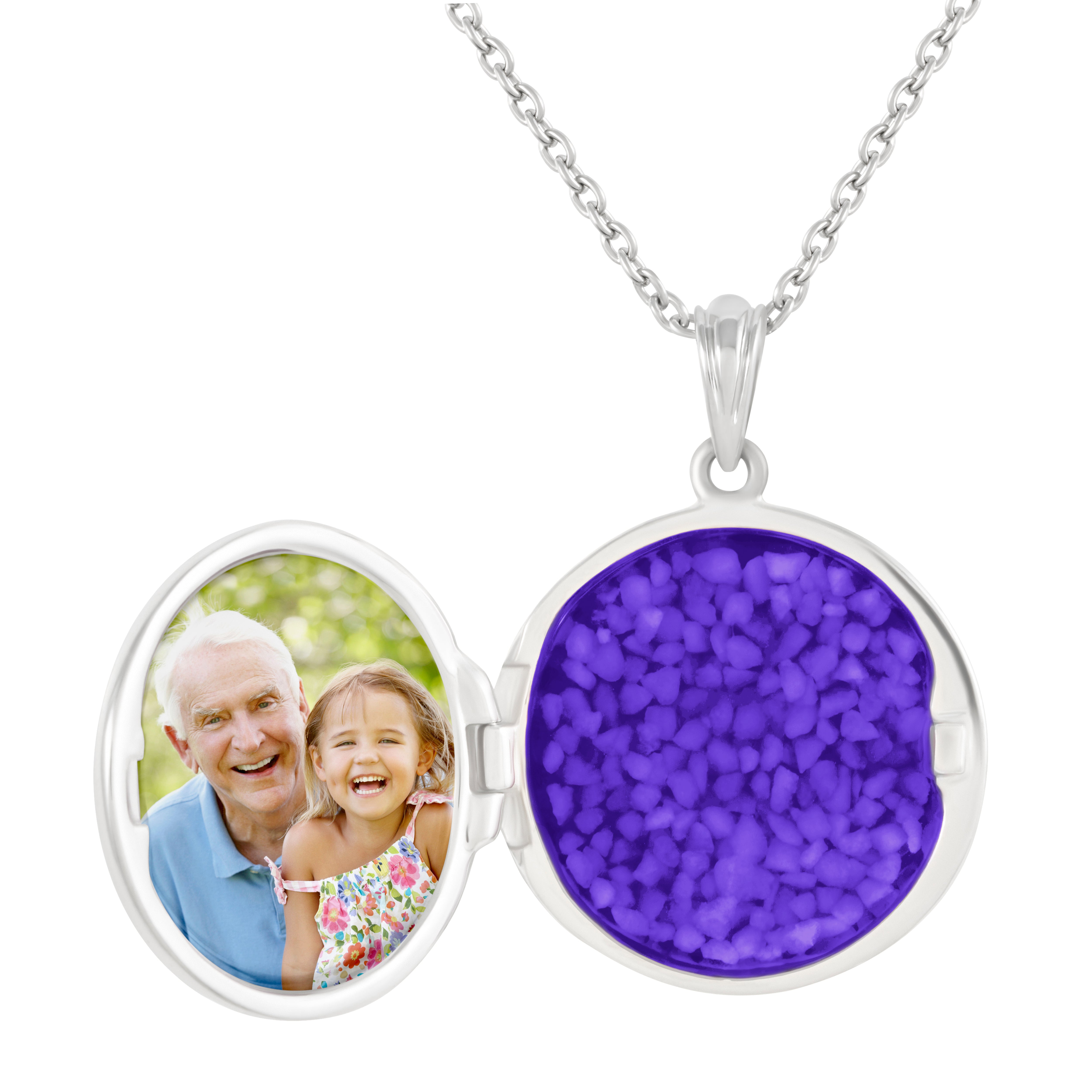 EverWith Circular Shaped Sterling Silver Memorial Ashes Locket