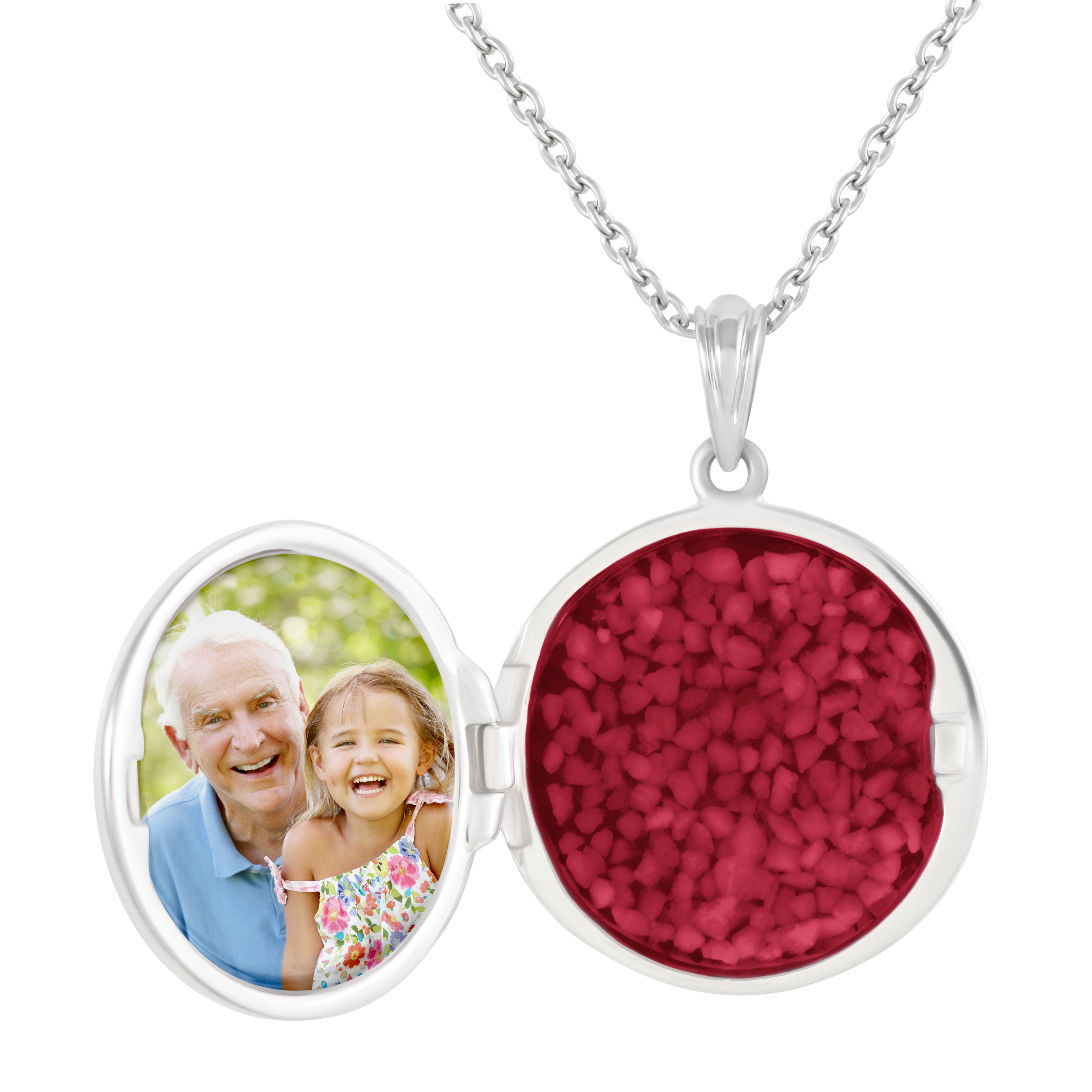 EverWith Circular Shaped Sterling Silver Memorial Ashes Locket
