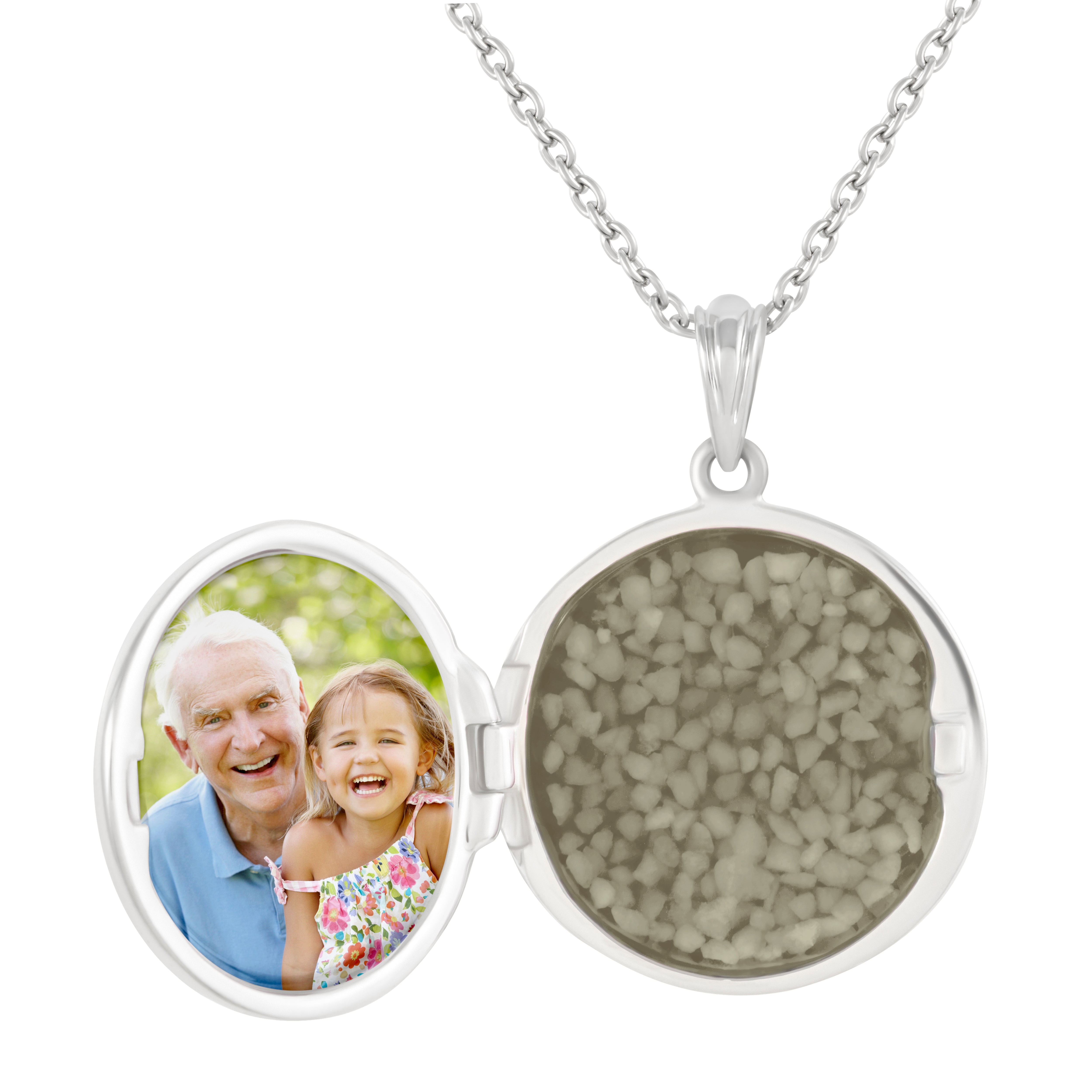 EverWith Circular Shaped Sterling Silver Memorial Ashes Locket