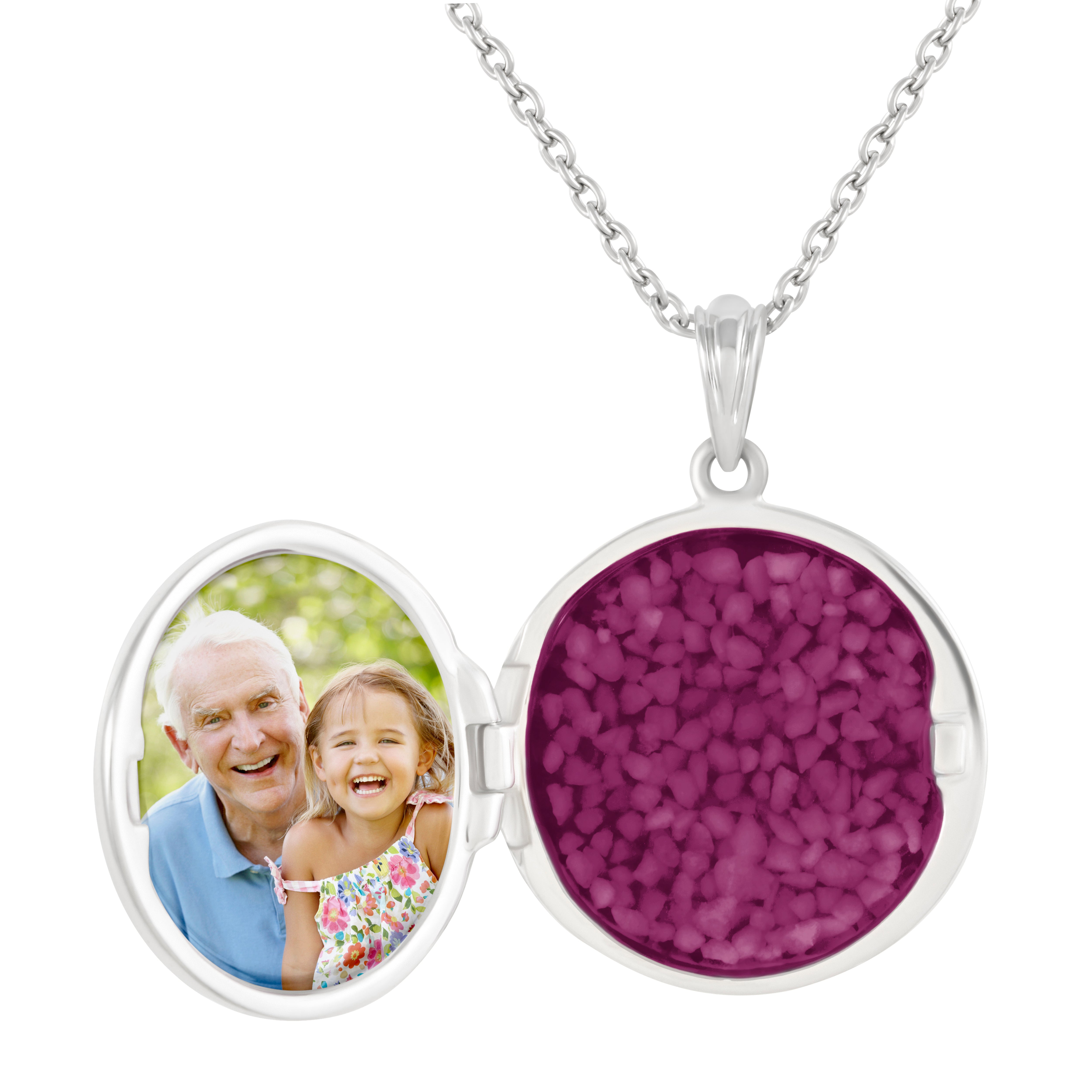 EverWith Circular Shaped Sterling Silver Memorial Ashes Locket