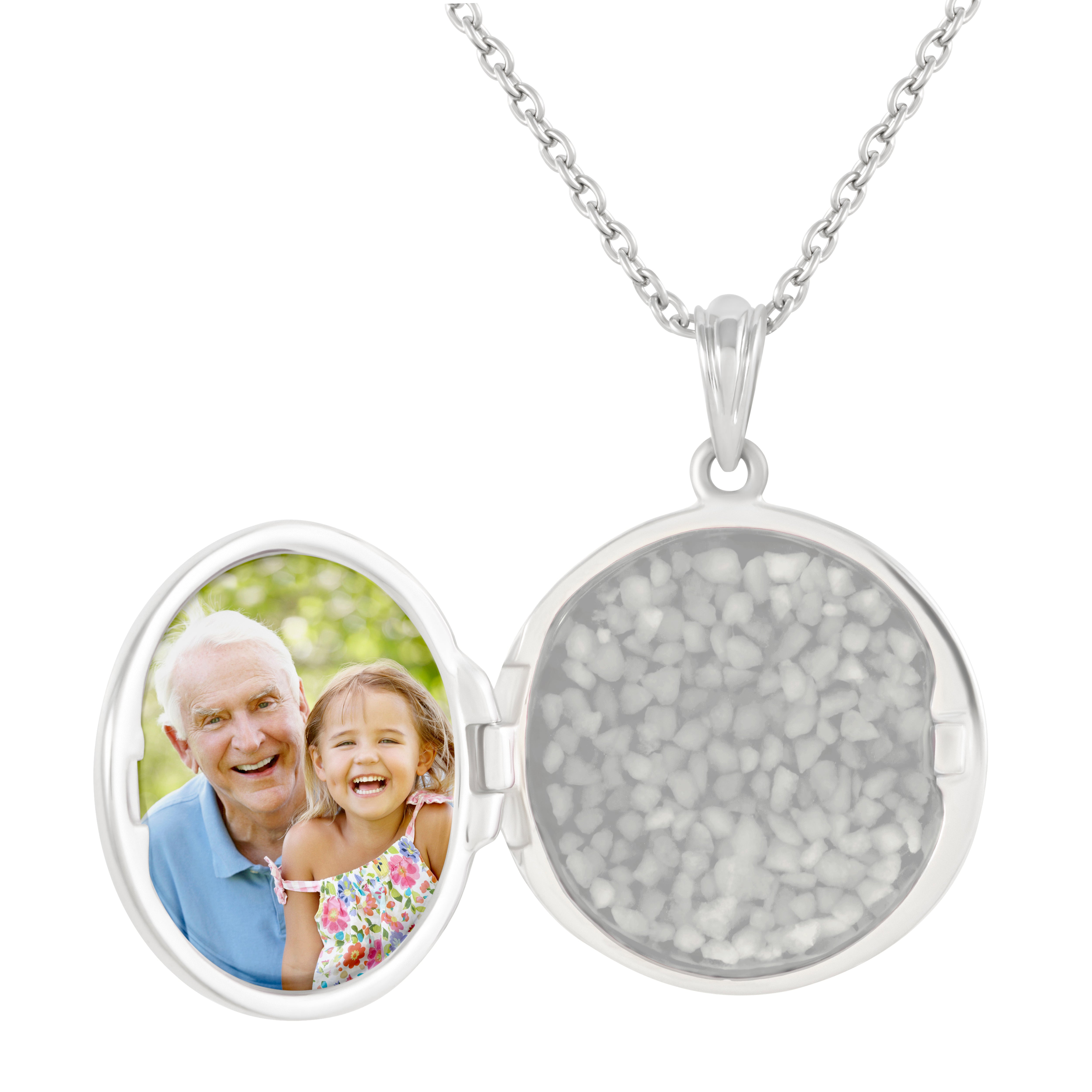 EverWith Circular Shaped Sterling Silver Memorial Ashes Locket