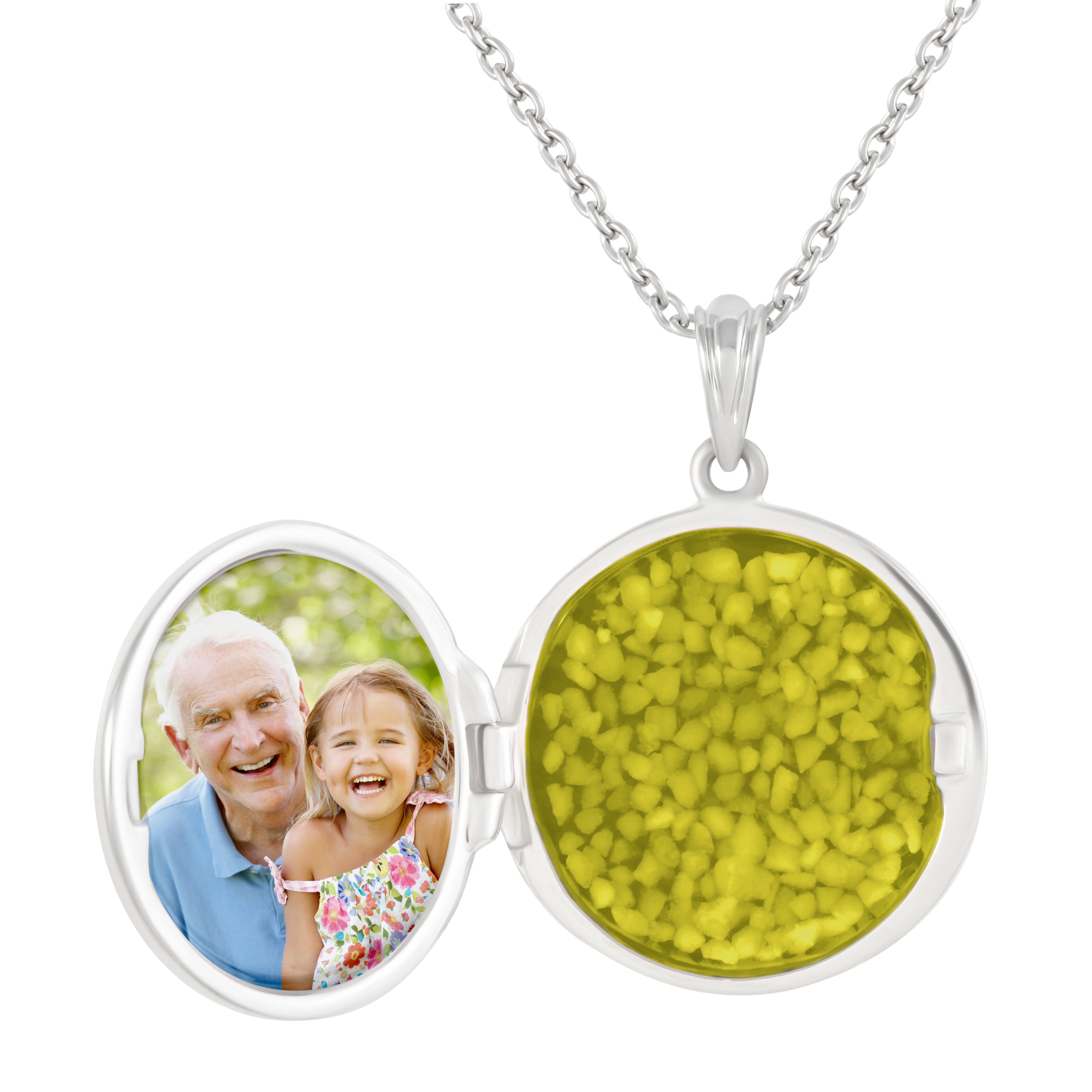 EverWith Circular Shaped Sterling Silver Memorial Ashes Locket