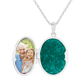 EverWith Shining Star Oval Shaped Sterling Silver Memorial Ashes Locket