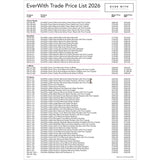 EverWith Trade Price List - A4 Folded Leaflet - February 2026 onwards
