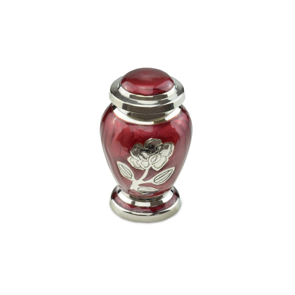 Load image into Gallery viewer, Bloom Brass Adult Keepsake / Miniature Cremation Urn in Red - EverWith Memorial Jewellery - Trade