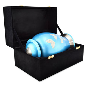 Blue Butterfly Adult Cremation Urn for Ashes - EverWith Memorial Jewellery - Trade