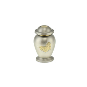 Butterfly Brass Adult Keepsake / Miniature Cremation Urn in Pewter - EverWith Memorial Jewellery - Trade