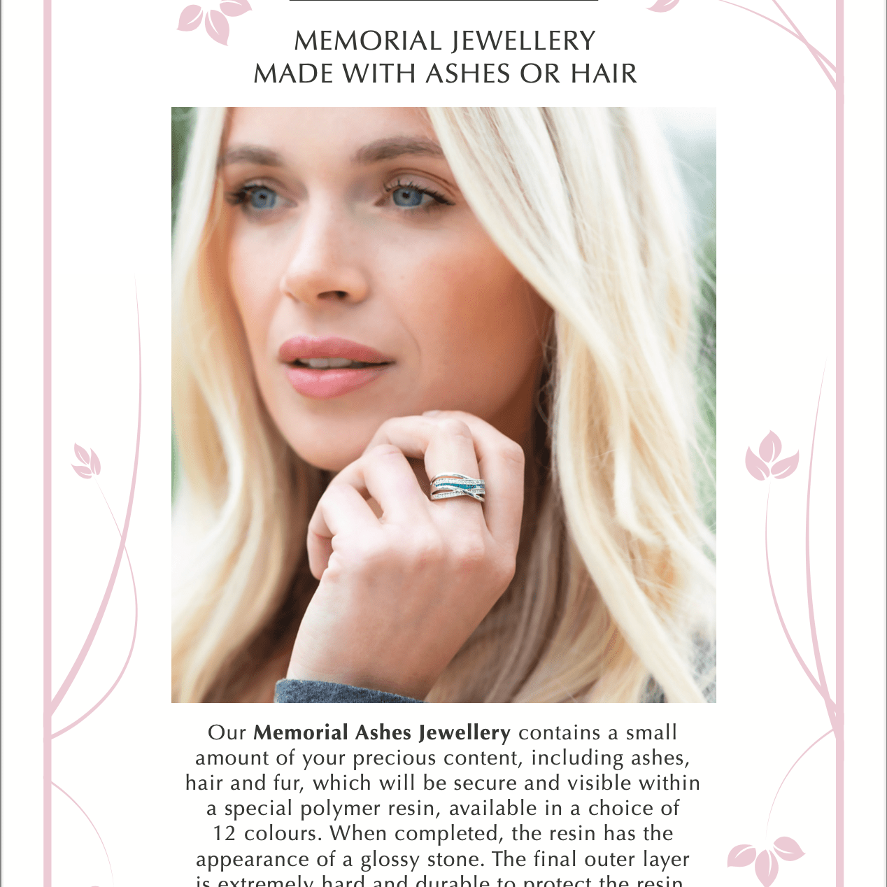 EverWith A5 Product Leaflet with QR Code - EverWith Memorial Jewellery - Trade