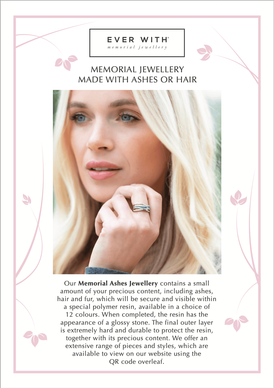 Load image into Gallery viewer, EverWith A5 Product Leaflet with QR Code - EverWith Memorial Jewellery - Trade