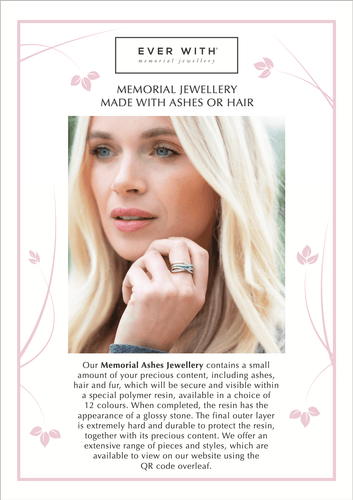 EverWith A5 Product Leaflet with QR Code - EverWith Memorial Jewellery - Trade